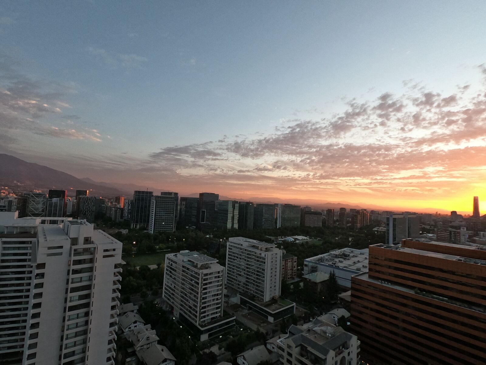 GoPro Hero7 Black sample photo. Sunset, las condes, santiago photography