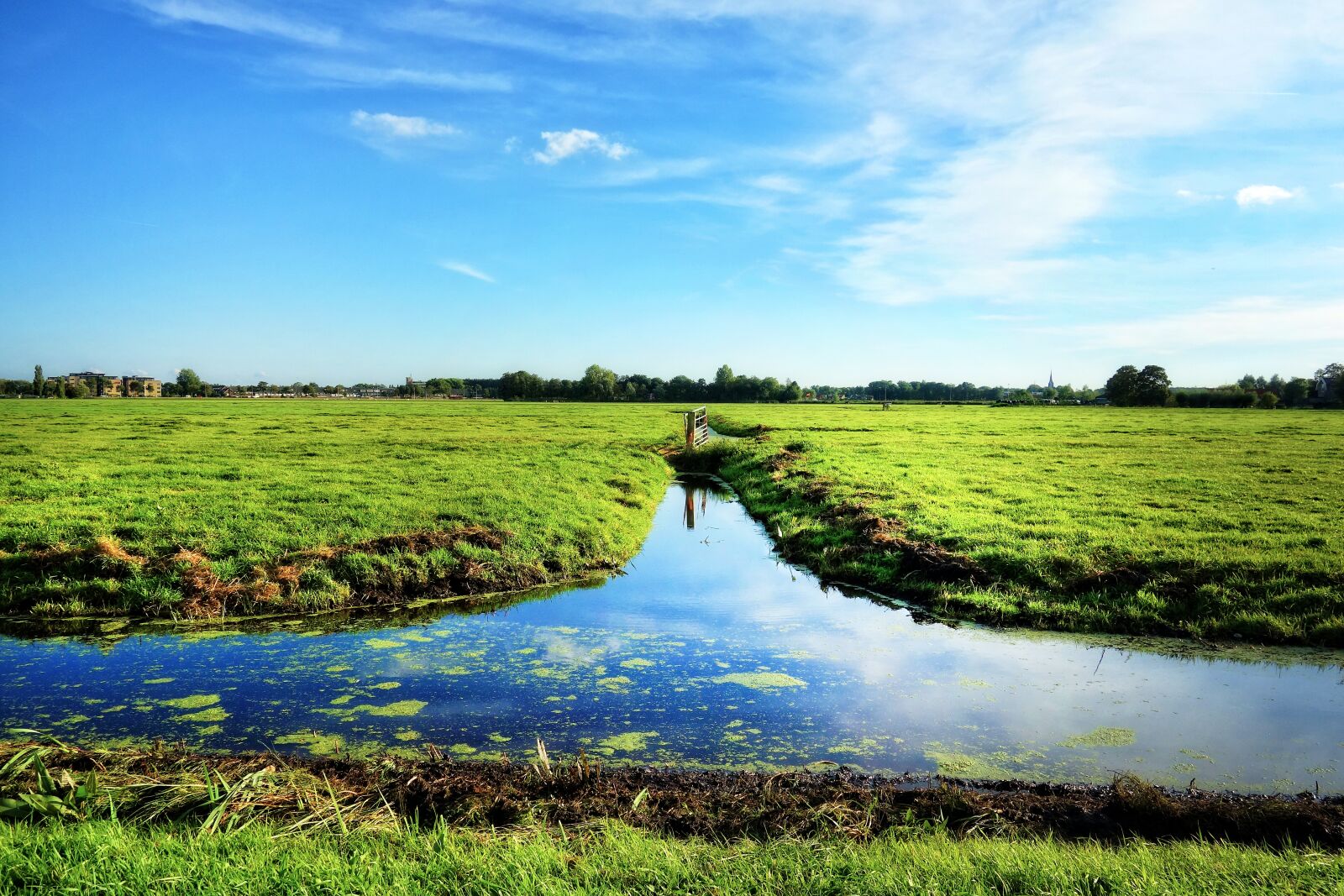 Sony Cyber-shot DSC-RX100 sample photo. Waterway, grassy banks, meadows photography