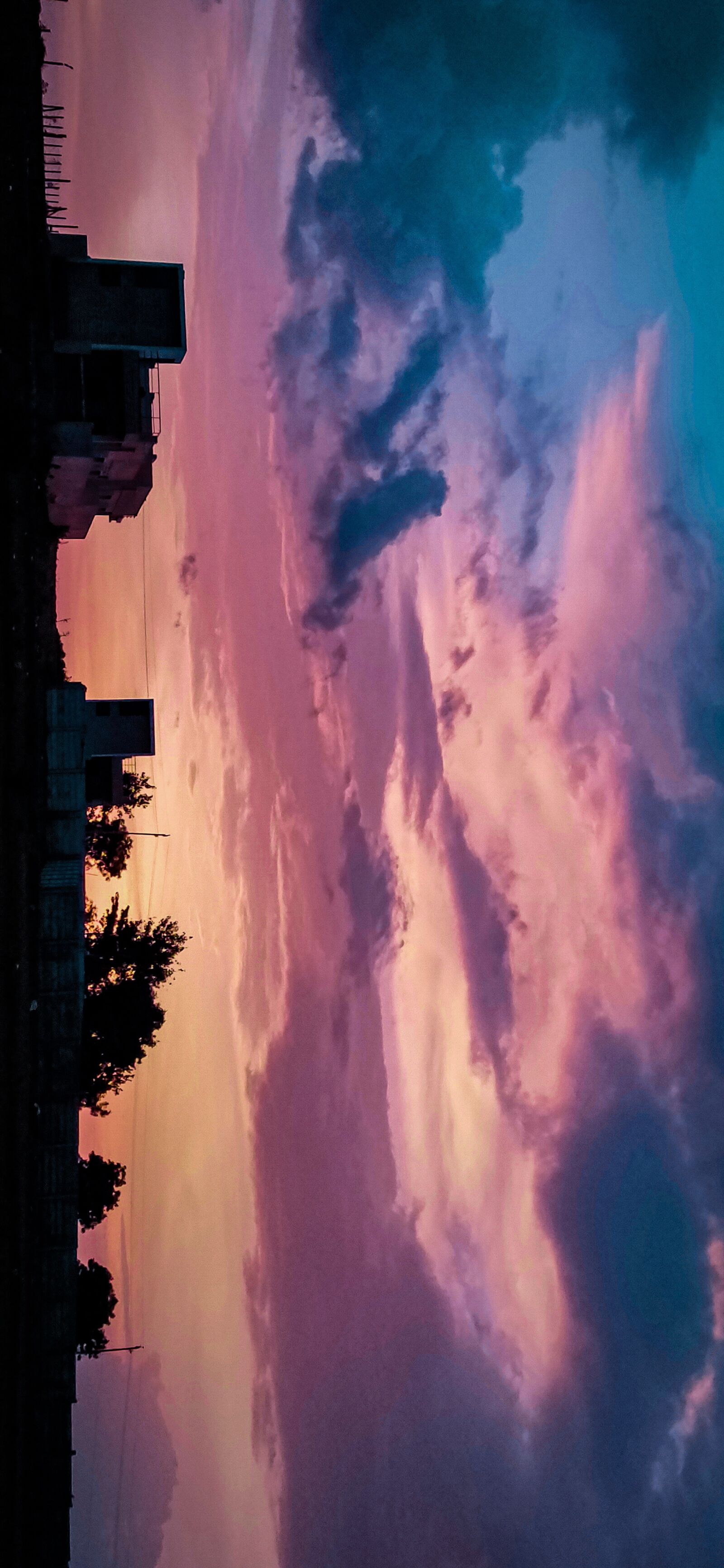Realme XT sample photo. Sunset, colorful, sky photography