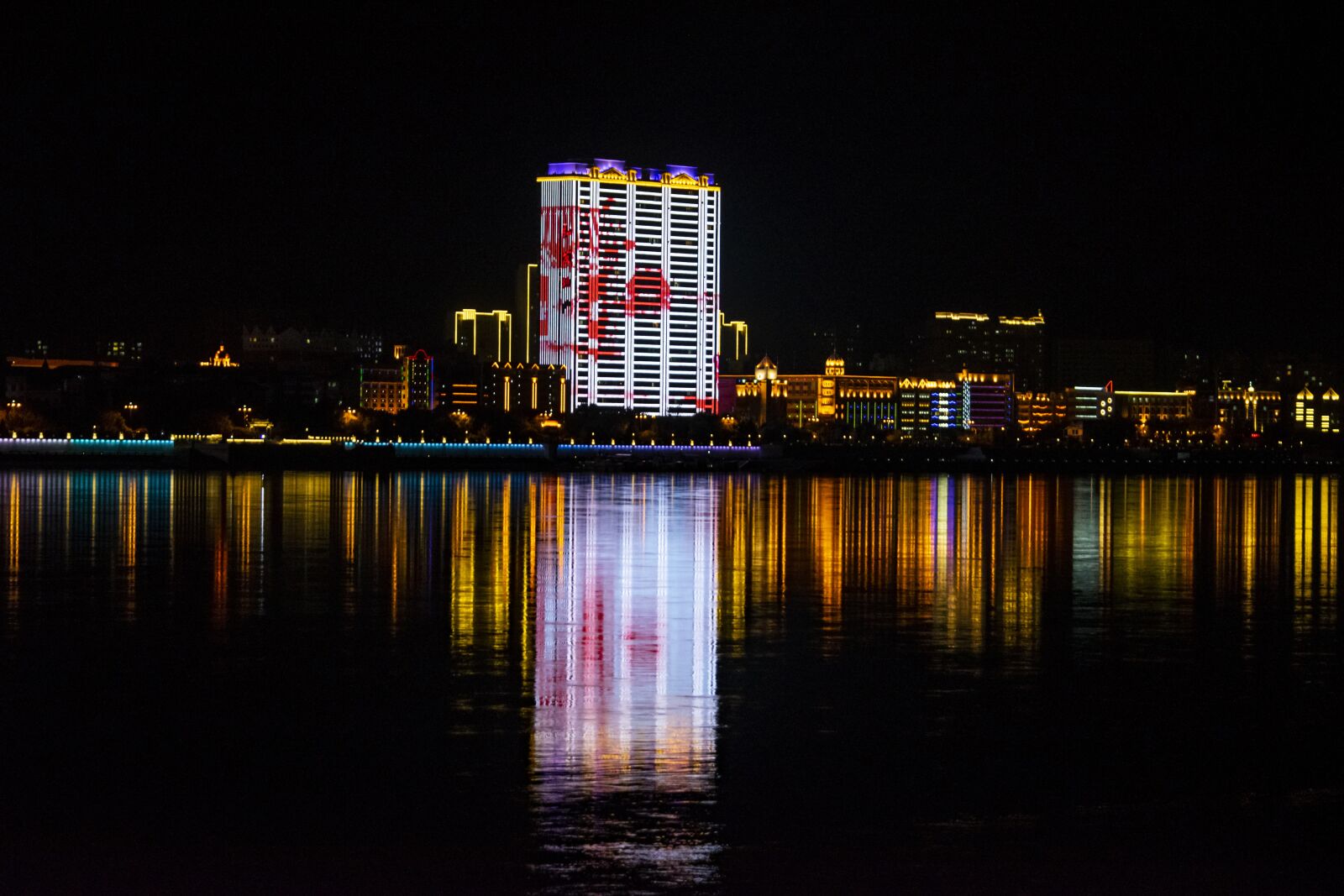 Nikon D5300 sample photo. Night, river, reflection photography