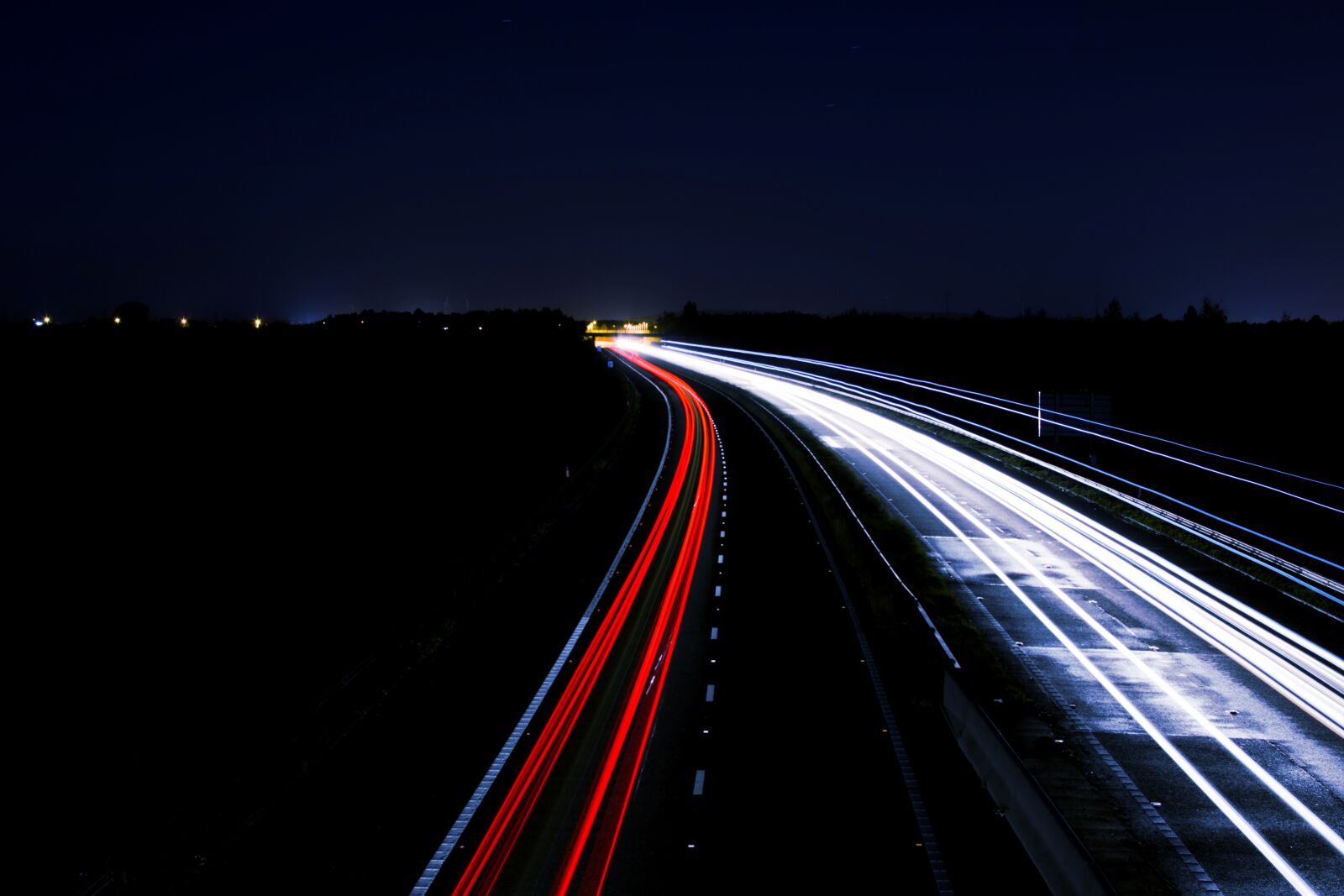 Nikon D5200 sample photo. Motorway, lights, night photography