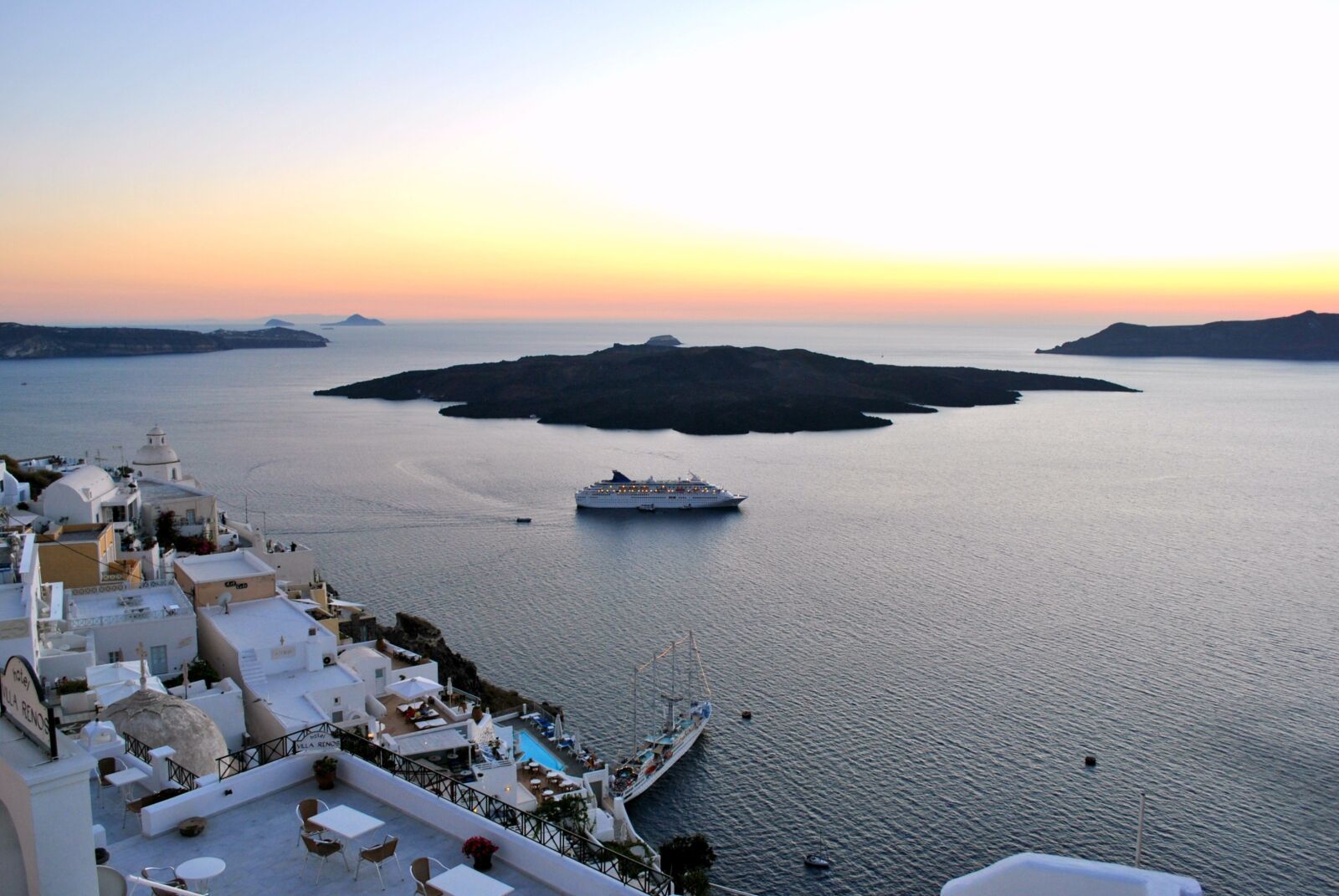 Nikon D3000 sample photo. Sunset, santorini, island photography