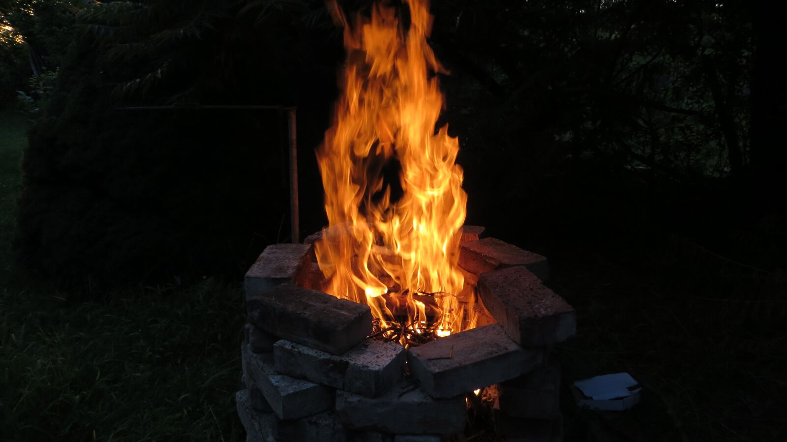 Canon PowerShot SX260 HS sample photo. Fire, camping, night photography