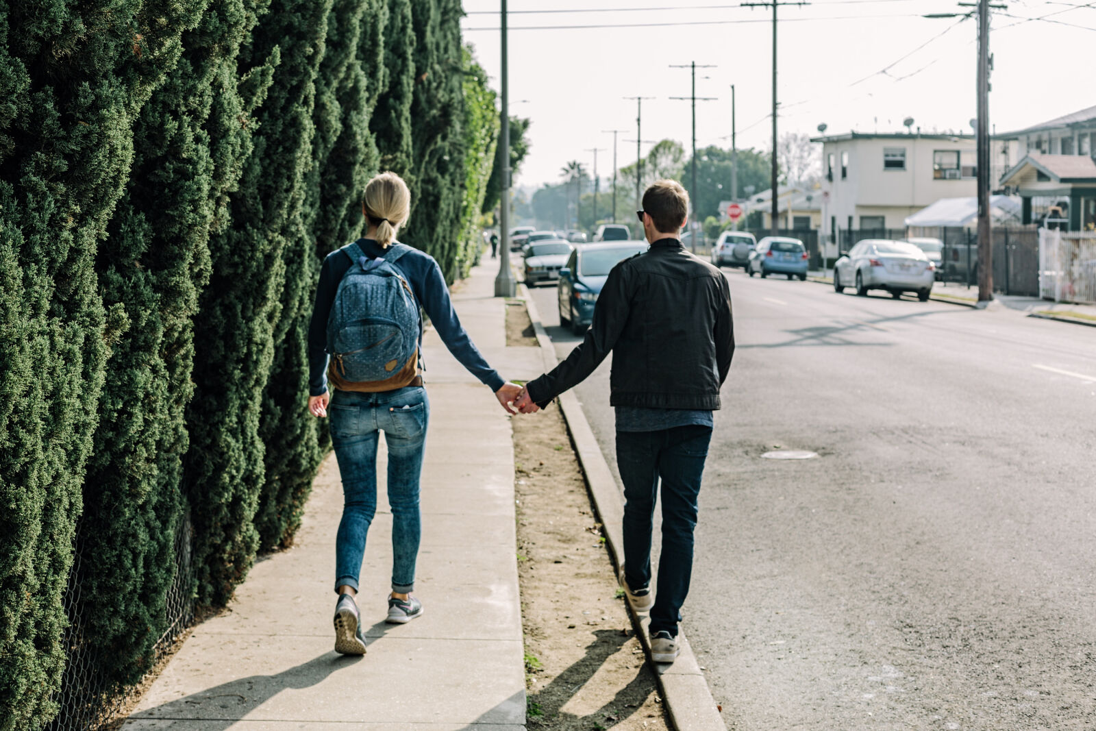 Canon EF 50mm F1.4 USM sample photo. Road, couple, girl, walk photography