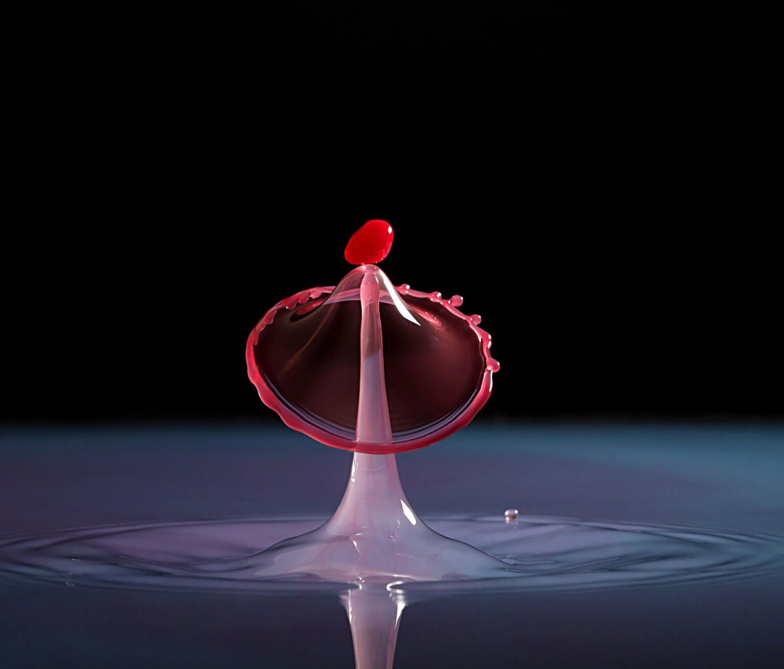 Canon EOS R sample photo. Water drop, droplets, red photography