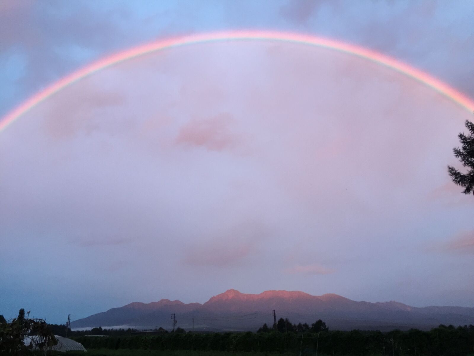Apple iPhone 6 sample photo. Rainbow, sky, mountain photography