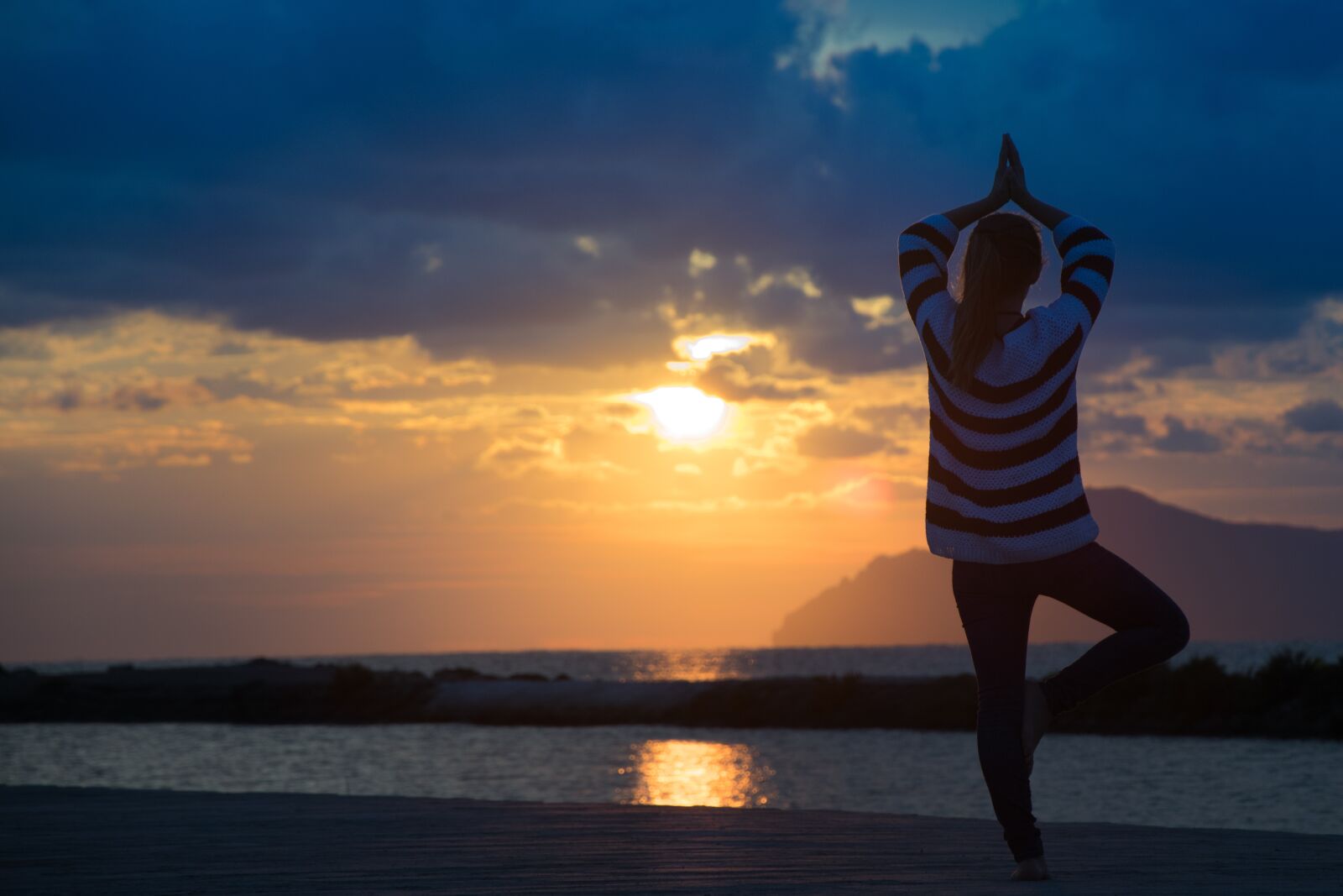 Nikon D3300 sample photo. Yoga, sunset, girl photography