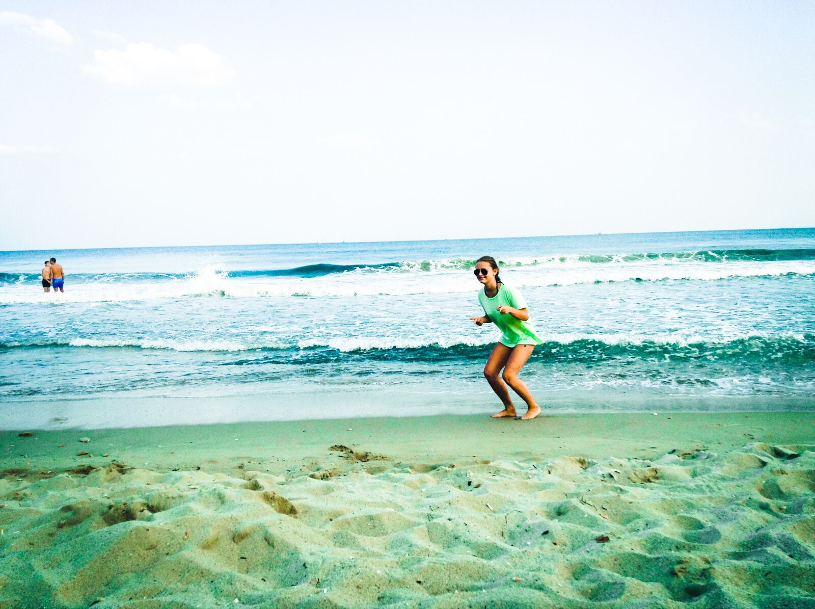 Apple iPad mini sample photo. Beach, blue, coast, dance photography