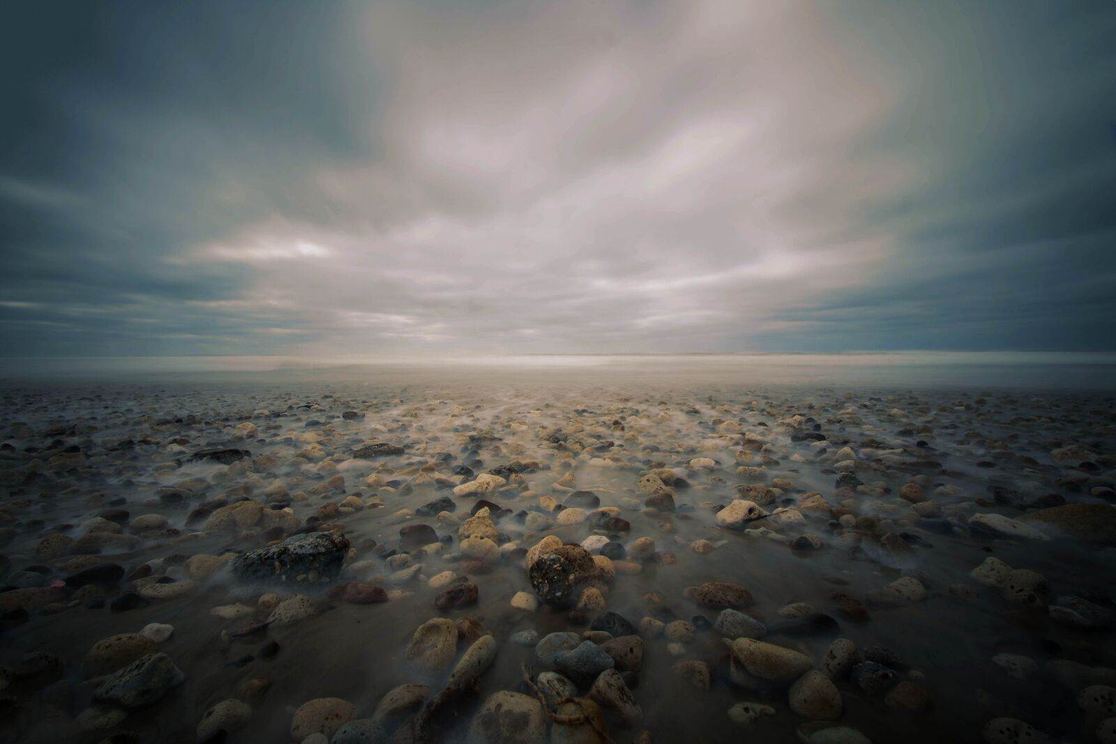 Nikon D7200 sample photo. Pebbles, clouds, nature photography