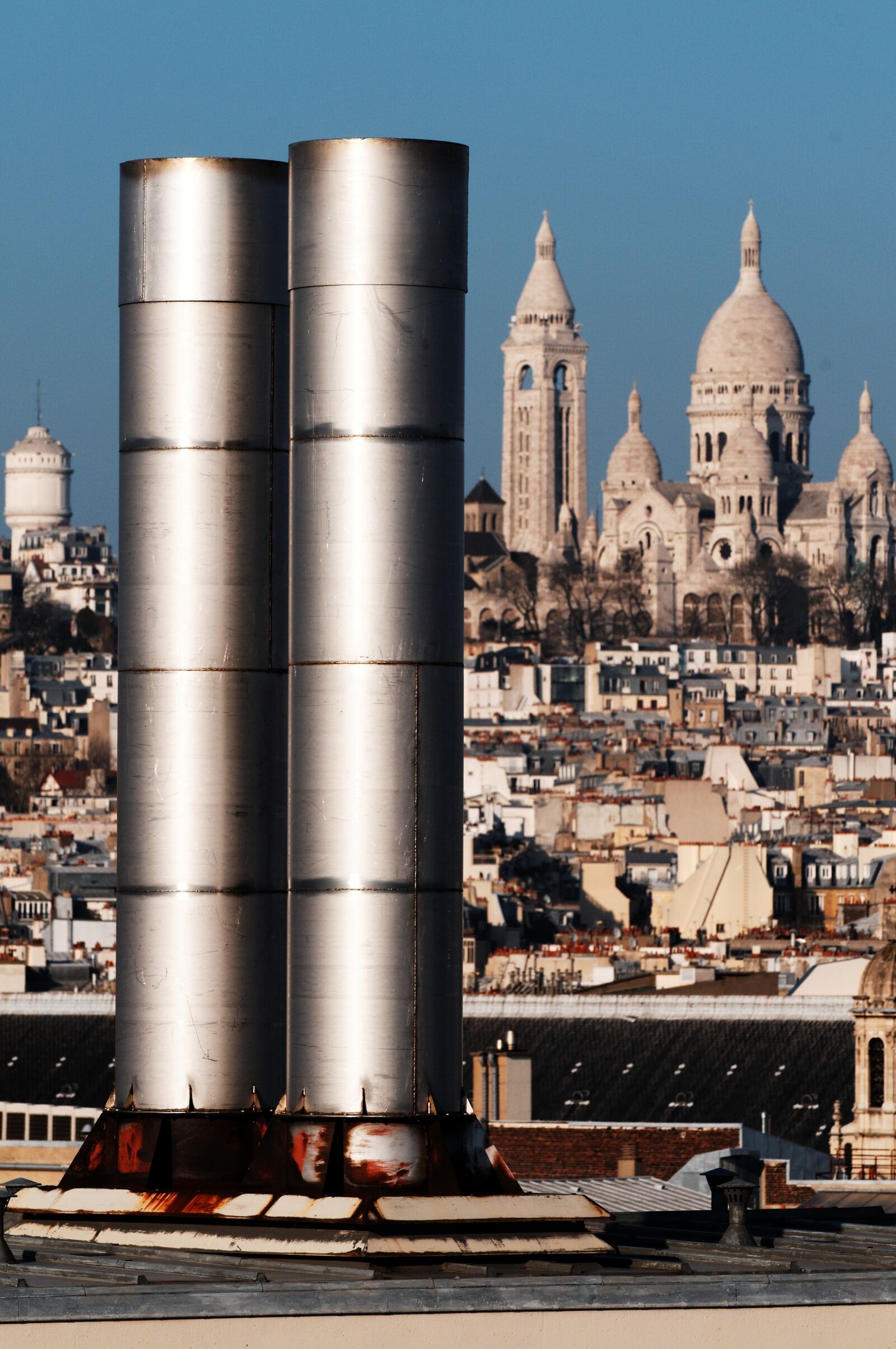 Nikon D300 sample photo. Paris, roofs, fireplaces photography