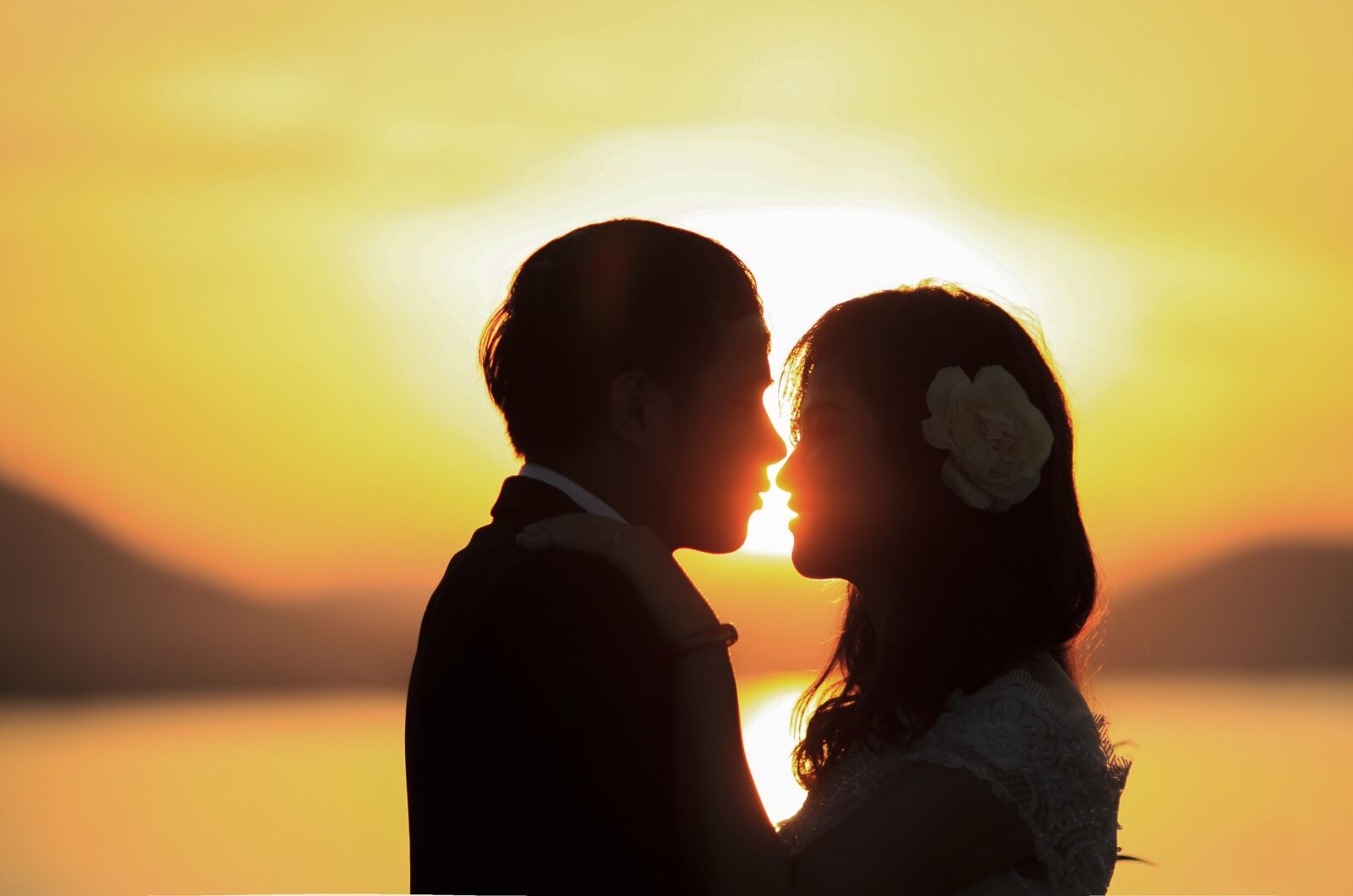 Canon EOS 5D Mark II sample photo. Wedding, couple, sunset photography