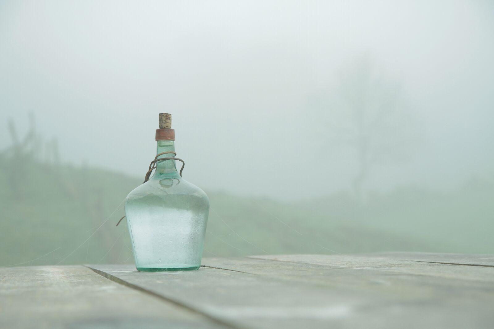 Canon EOS 7D sample photo. Bottle, table, fog photography