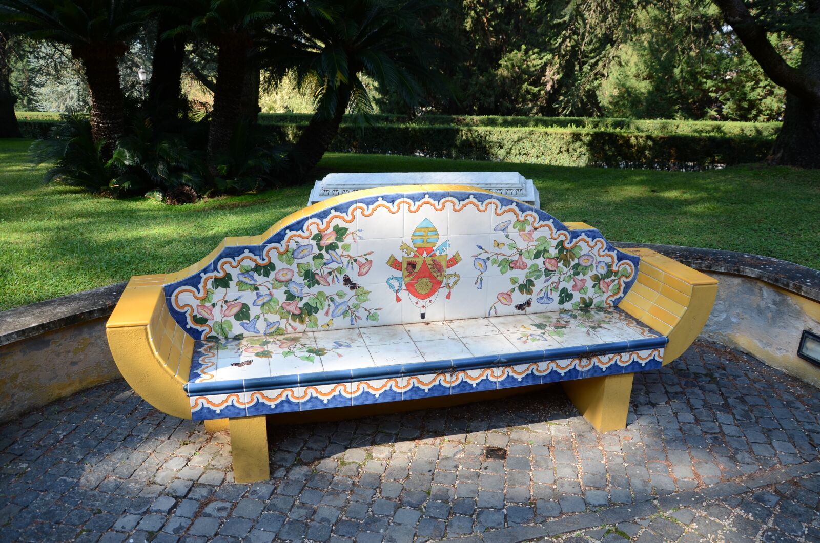 Nikon D7000 sample photo. Park bench, bench, vatican photography