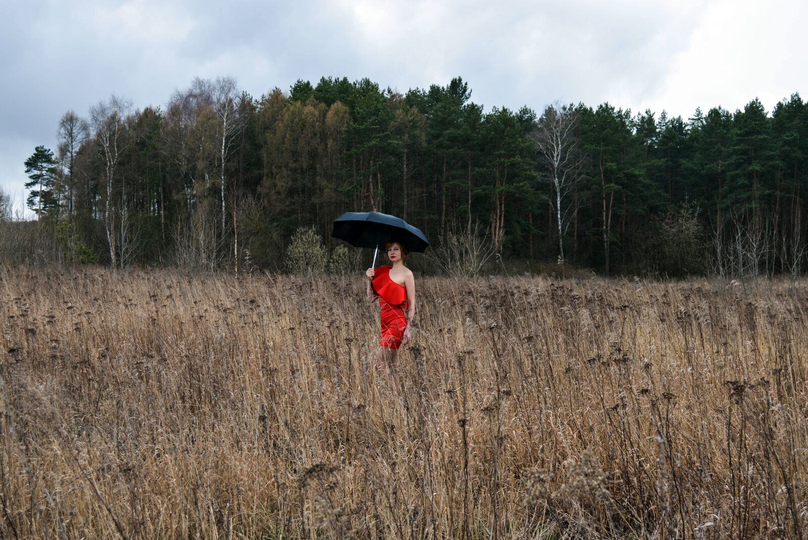 Nikon D3200 sample photo. Umbrella, rain, girl photography