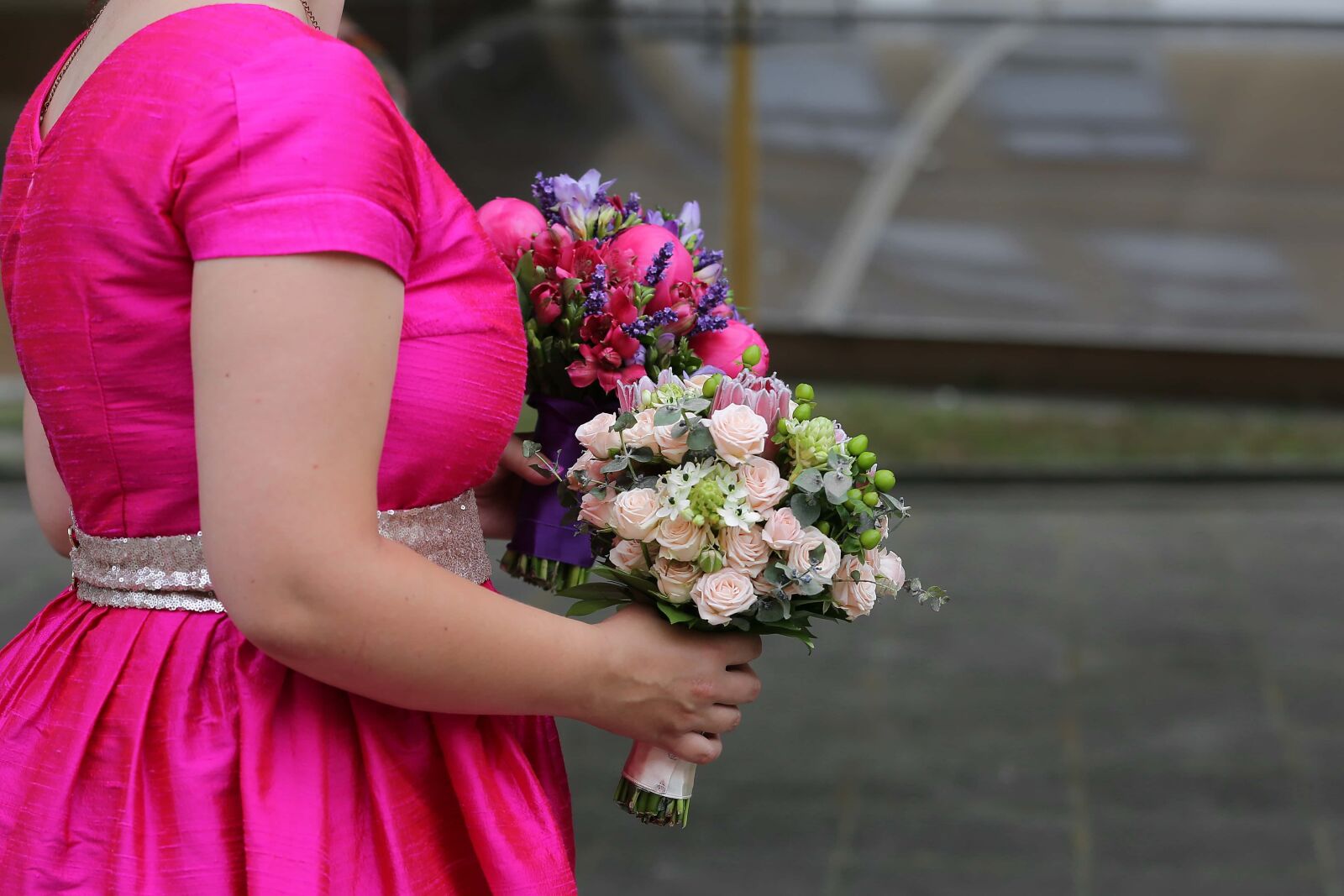 Canon EOS 5D Mark III sample photo. Wedding bouquet, wedding dress photography