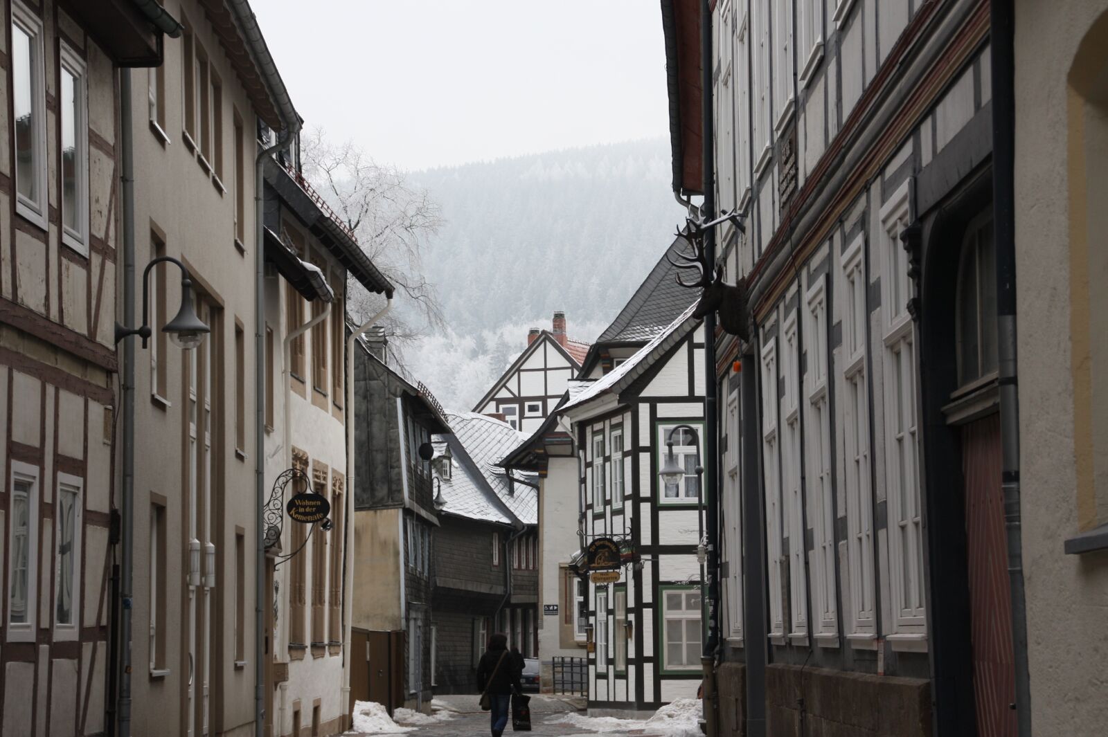 Canon EOS 450D (EOS Rebel XSi / EOS Kiss X2) sample photo. Winter, village, alley photography