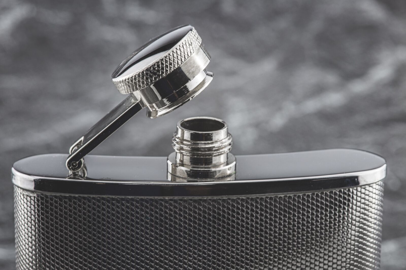 Canon EOS 6D sample photo. Hip flask, brandy, bottle photography