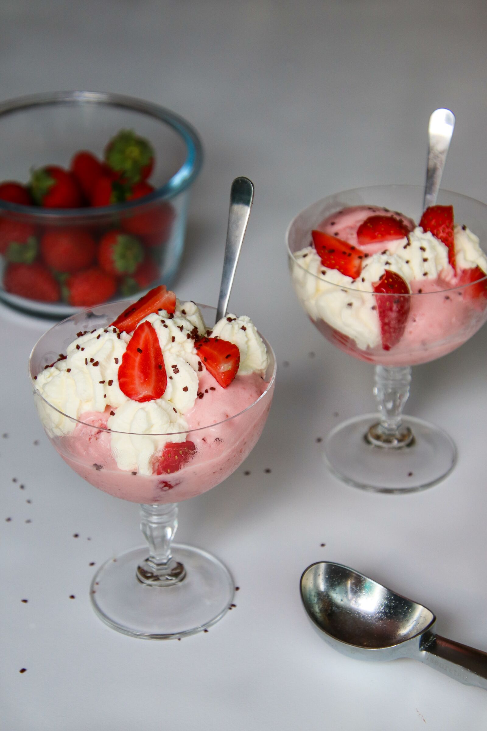 Tamron 18-400mm F3.5-6.3 Di II VC HLD sample photo. Strawberry, ice cream, whipped photography