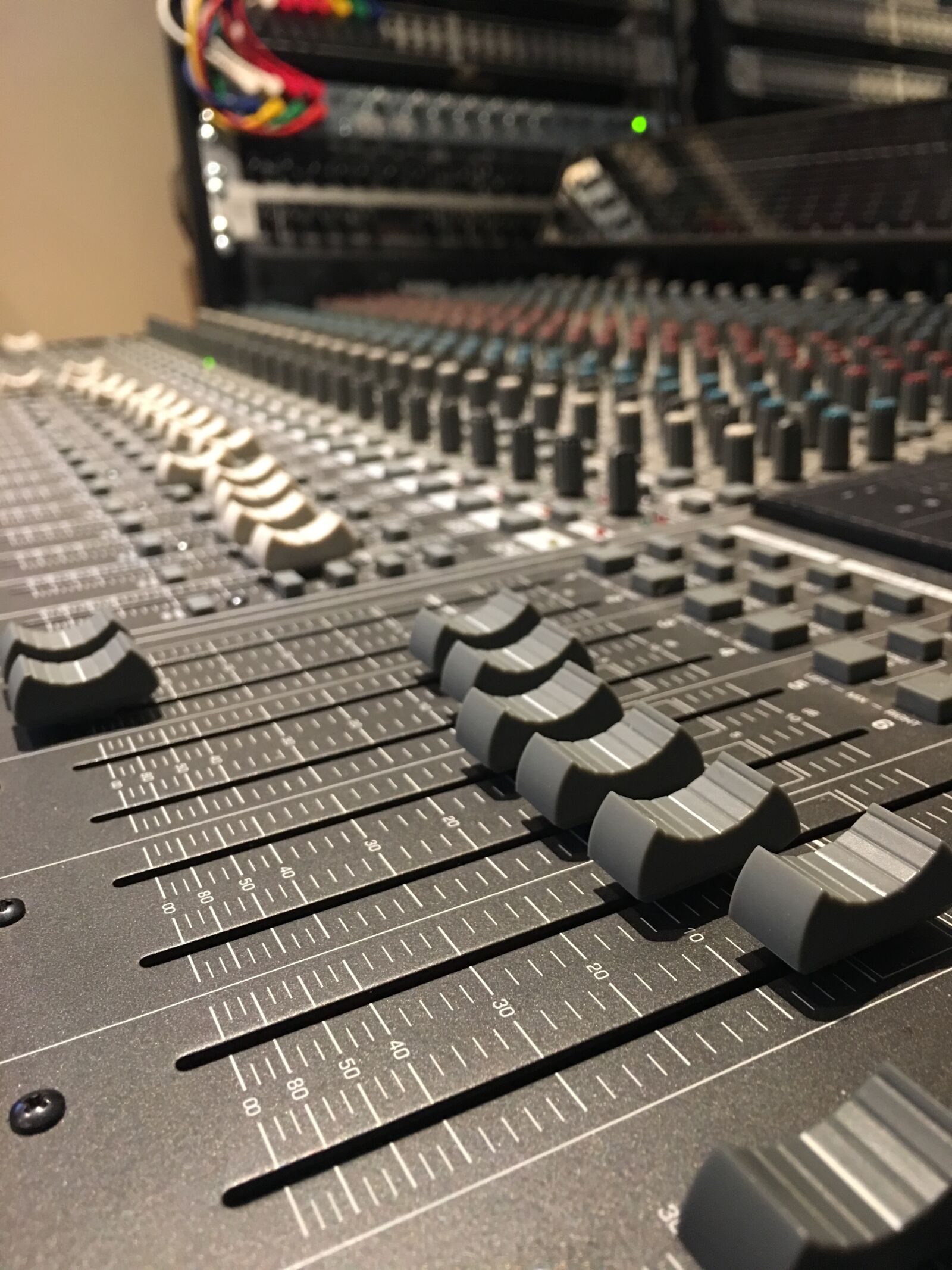 Apple iPhone 6s Plus sample photo. Music, mixing desk, faders photography