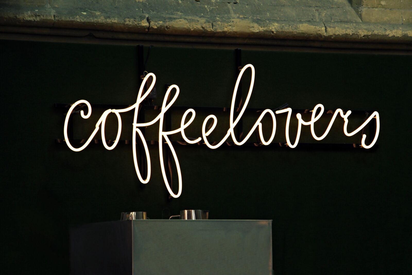 Canon EOS 100D (EOS Rebel SL1 / EOS Kiss X7) sample photo. Neon sign, coffee, coffee photography