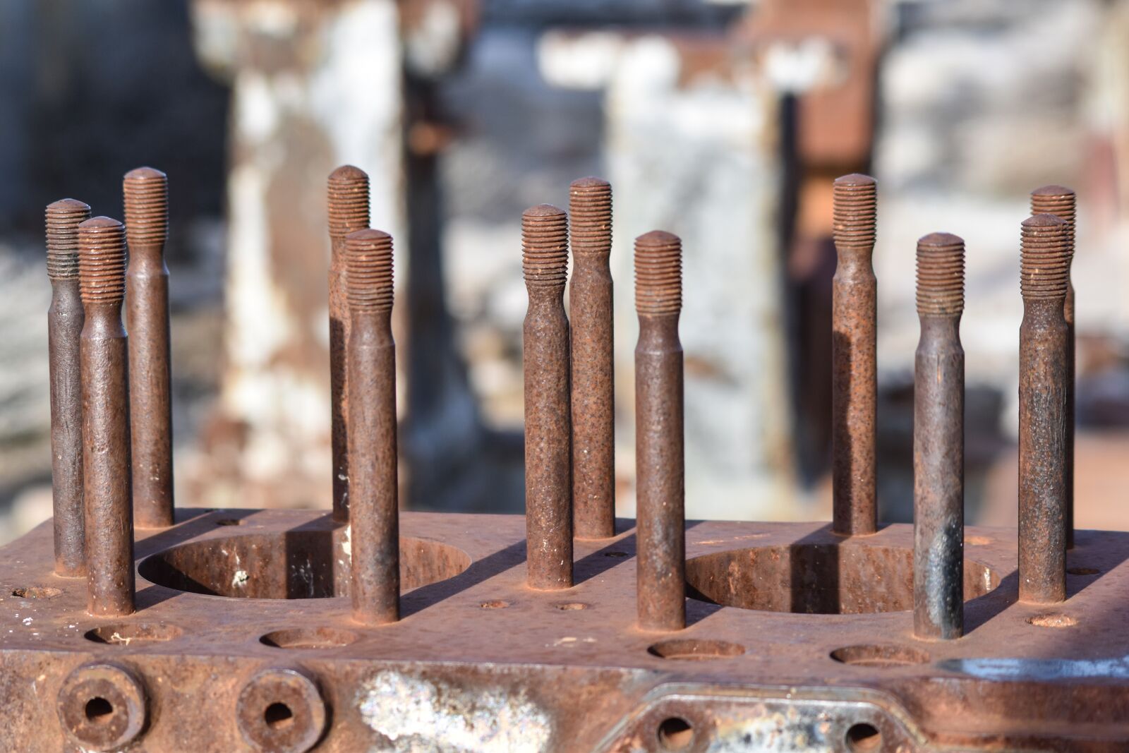 Nikon D5500 sample photo. Engine, rusty, screws photography
