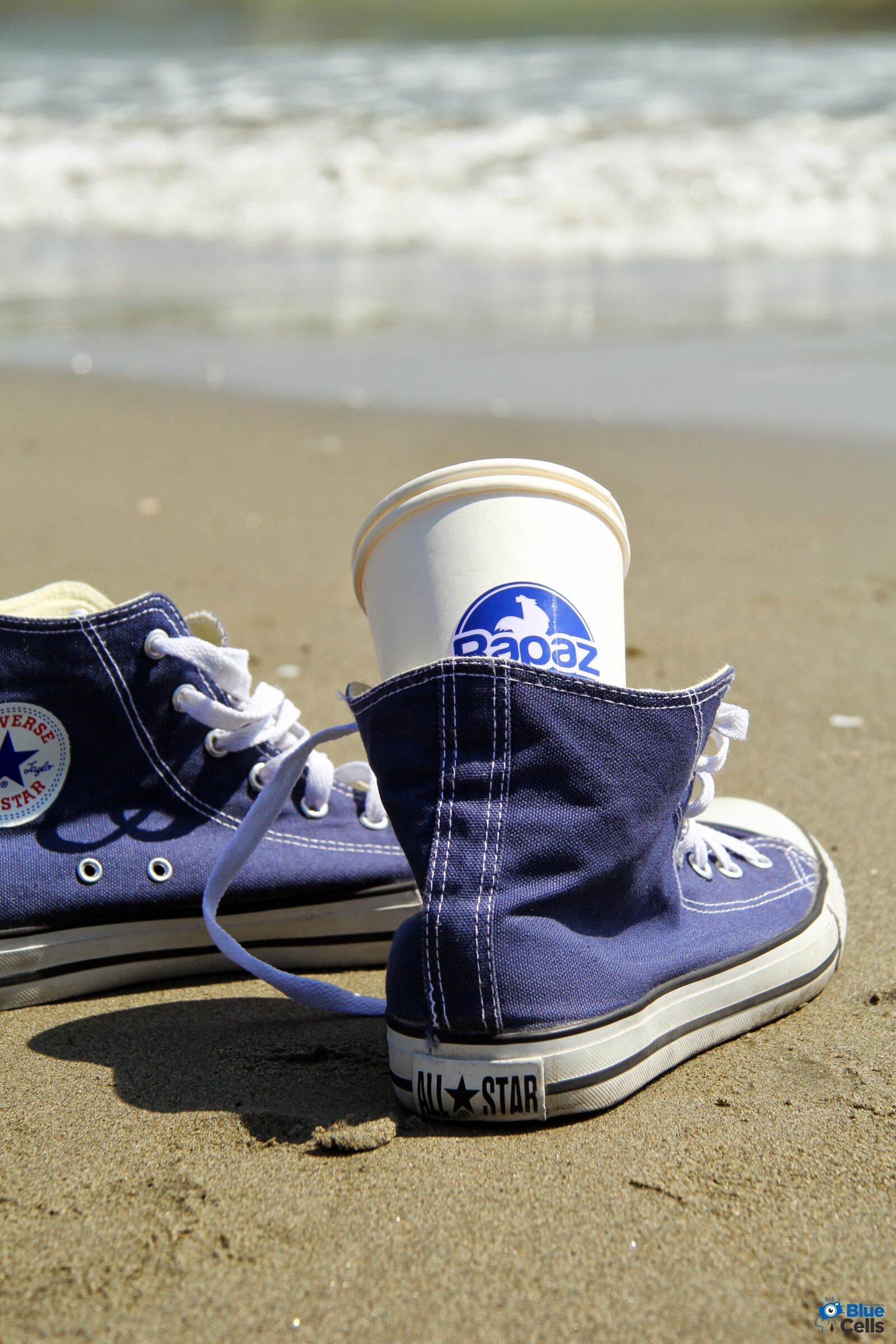 Canon EF-S 17-85mm F4-5.6 IS USM sample photo. Shoe, sea, sand photography