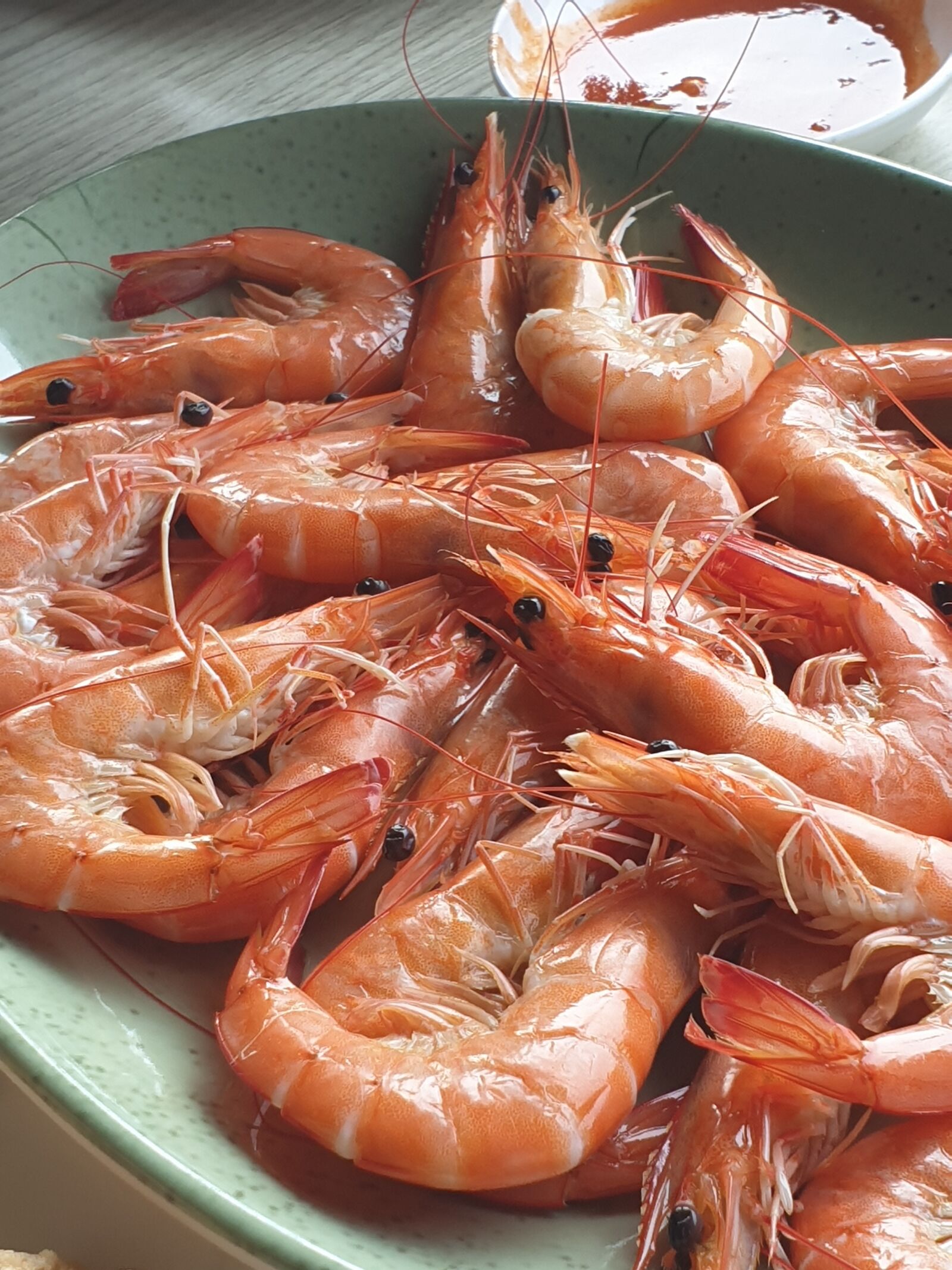 Samsung Galaxy S9+ sample photo. Shrimp, cuisine, culinary photography