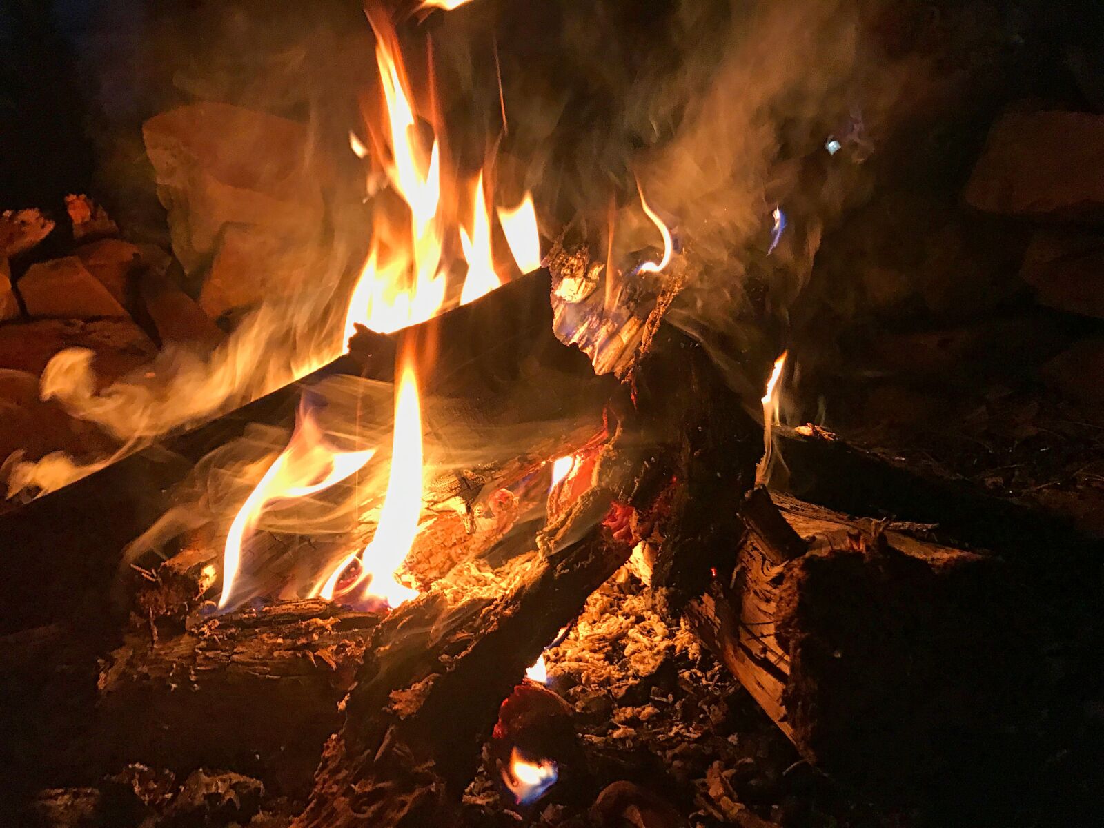 iPhone 7 back camera 3.99mm f/1.8 sample photo. Camp, fire, camping photography