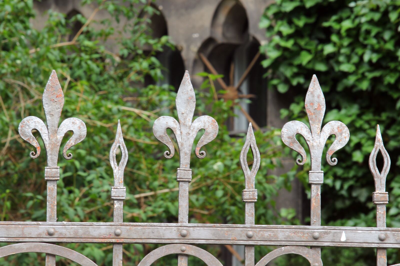 Canon EF-S 55-250mm F4-5.6 IS STM sample photo. Antique, garden fence, old photography