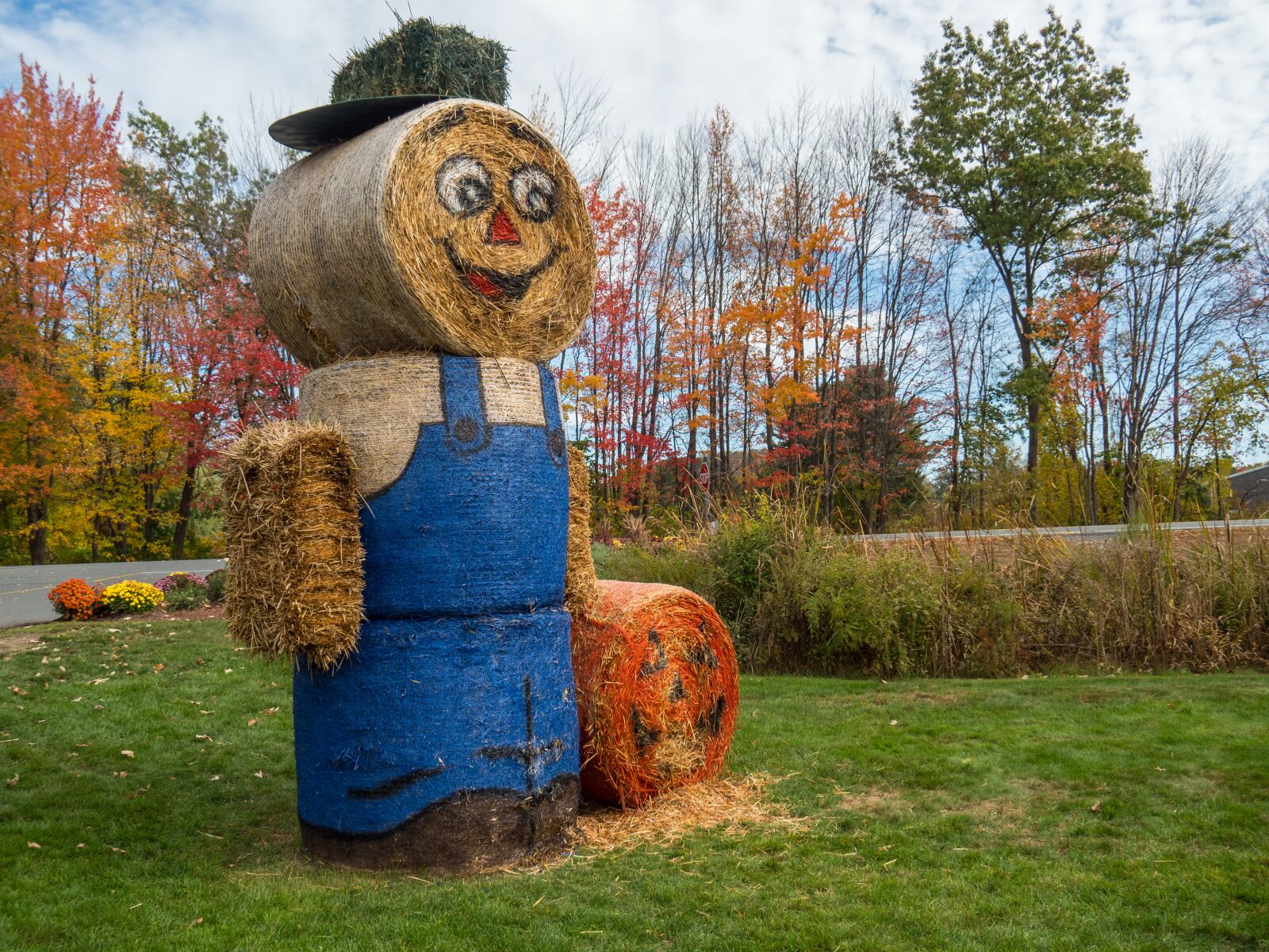 Olympus OM-D E-M1 Mark II sample photo. Scarecrow, autumn, fall photography