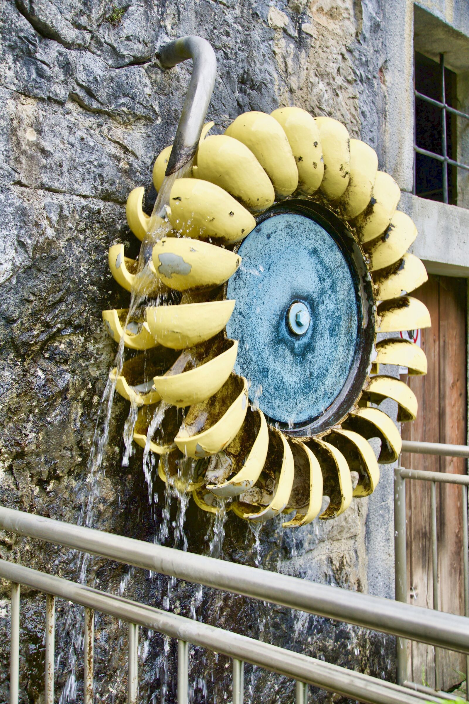 Sony a6500 sample photo. Waterwheel, circular, spinning photography