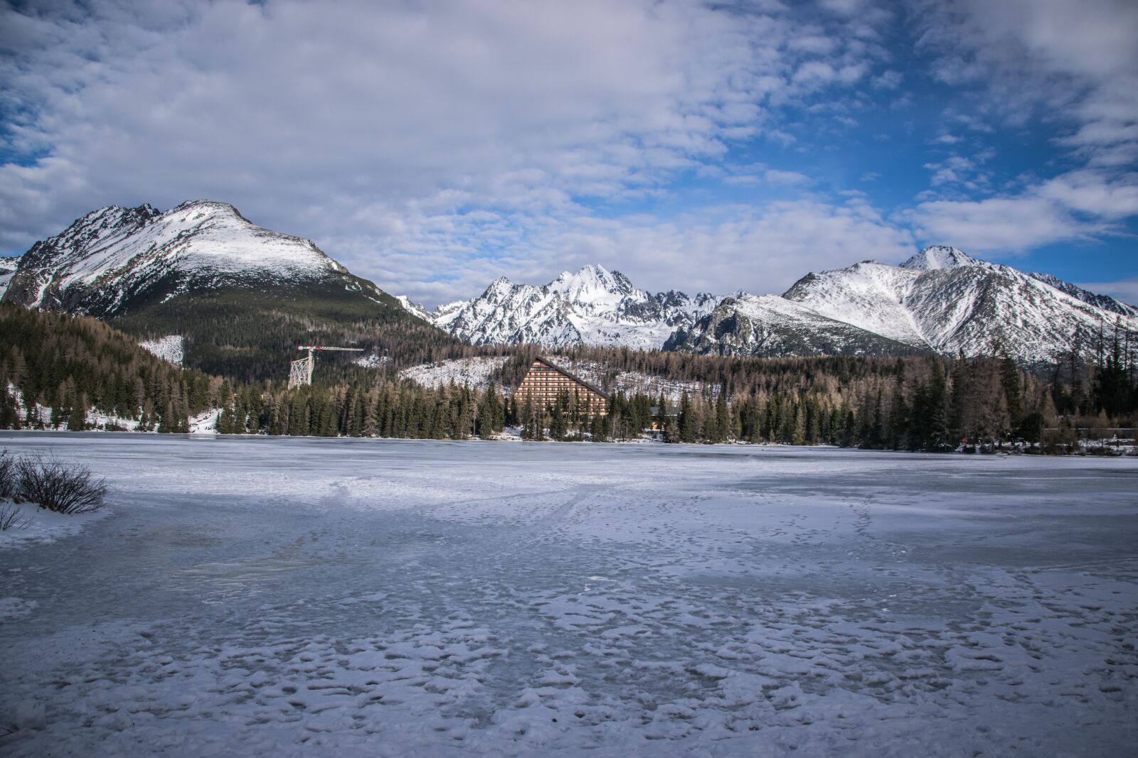 Nikon D5300 sample photo. Pleso, frozen, panorama photography