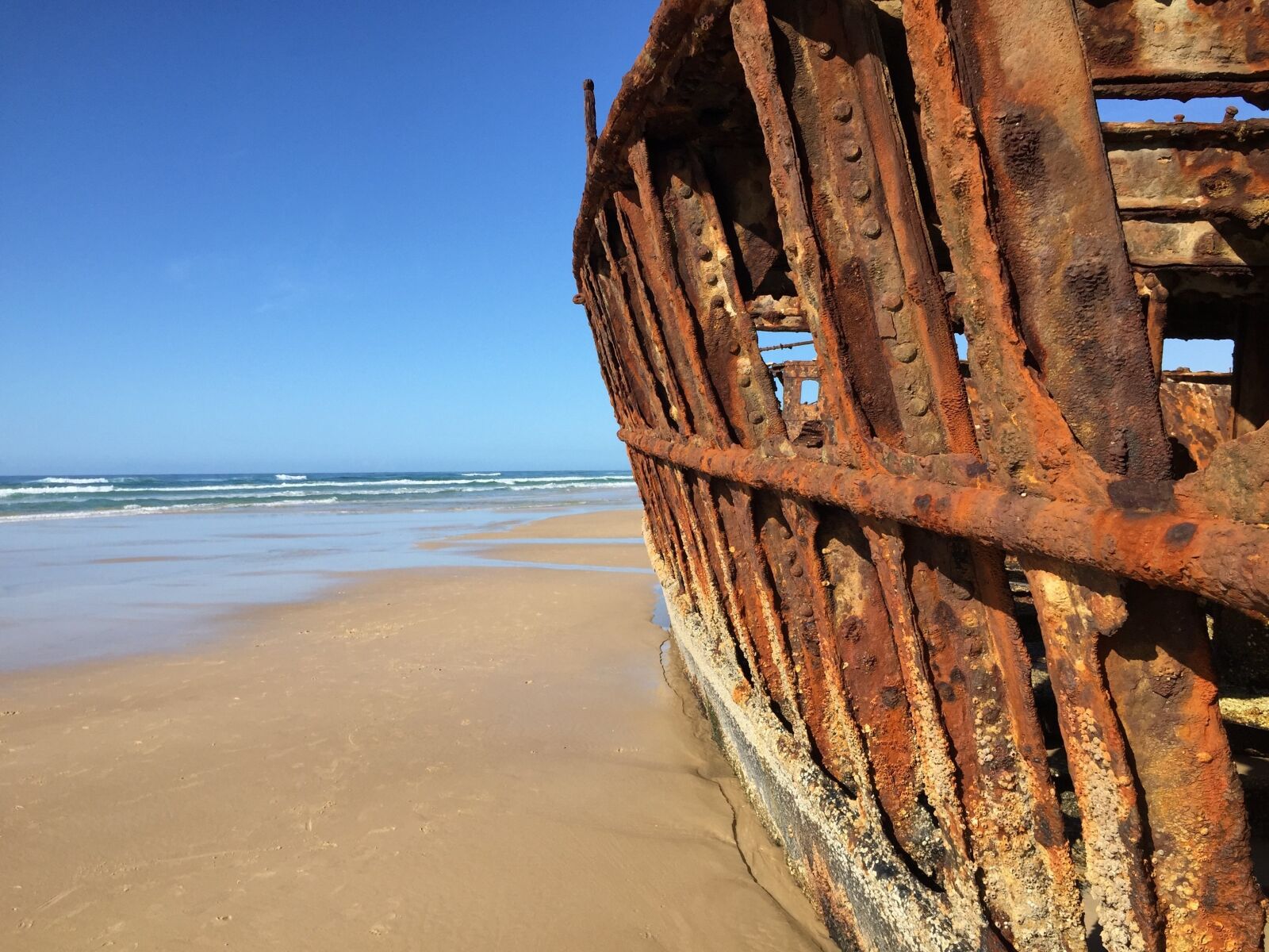 Apple iPhone 6 sample photo. Wreck, beach, ship photography