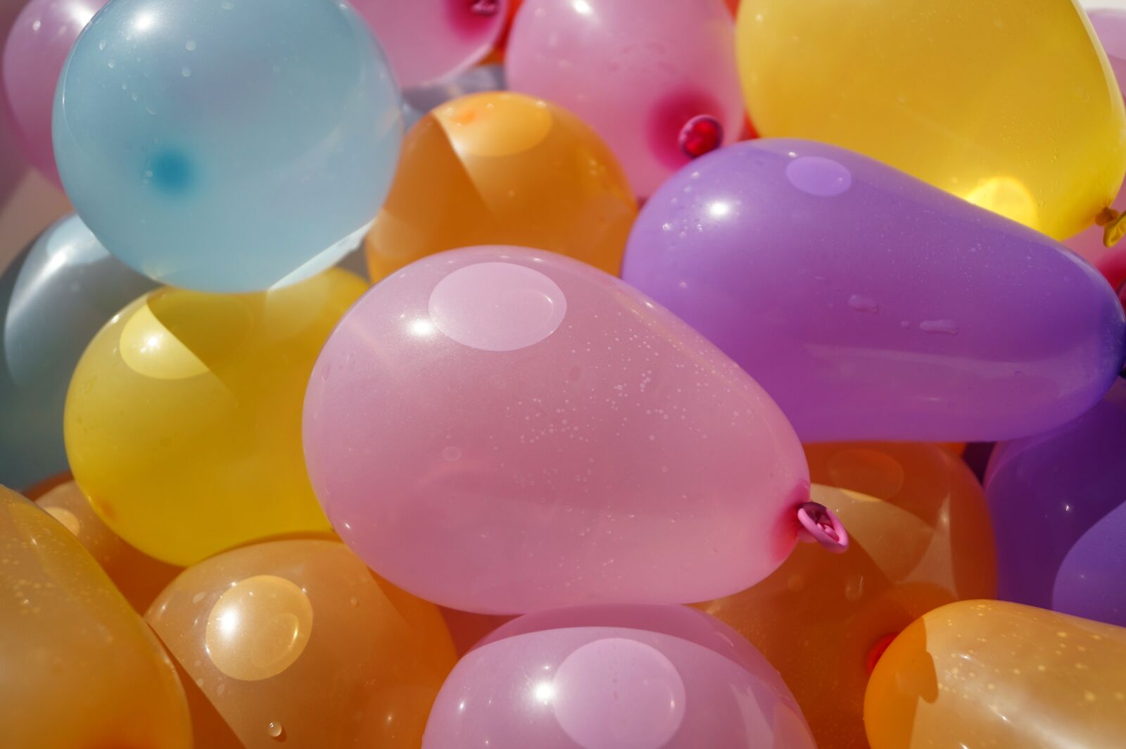 Sony SLT-A58 sample photo. Balloons, water bomb, color photography