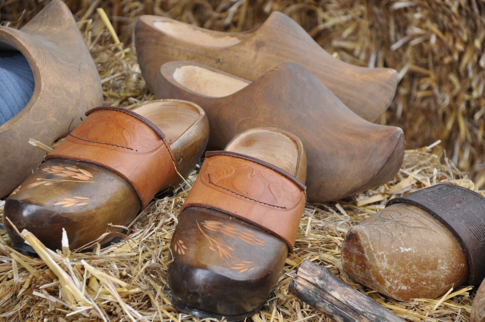 Nikon D90 sample photo. Clogs, wooden shoes, farm photography