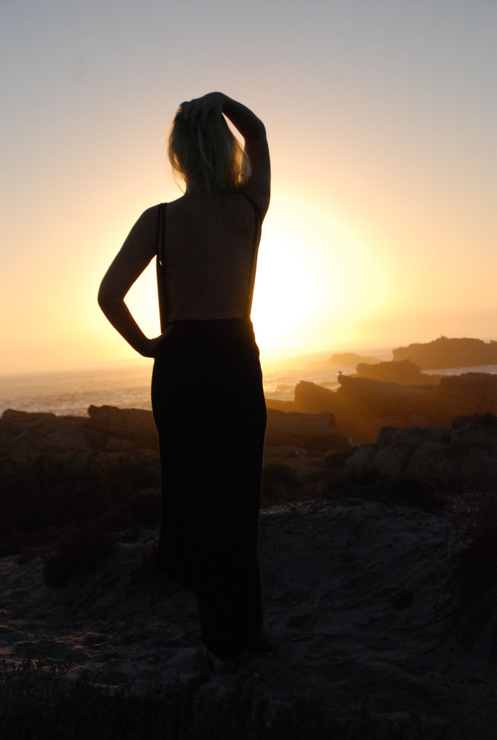 Nikon D80 sample photo. Silhouette, model, beach photography