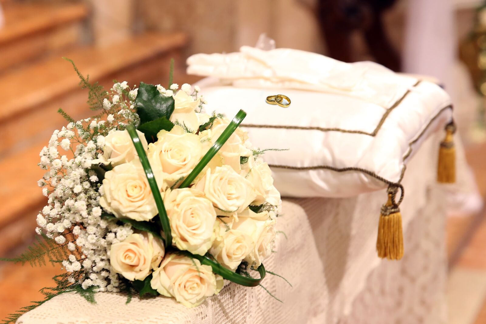 Canon EOS 5D Mark III sample photo. Marriage, cushion wedding rings photography