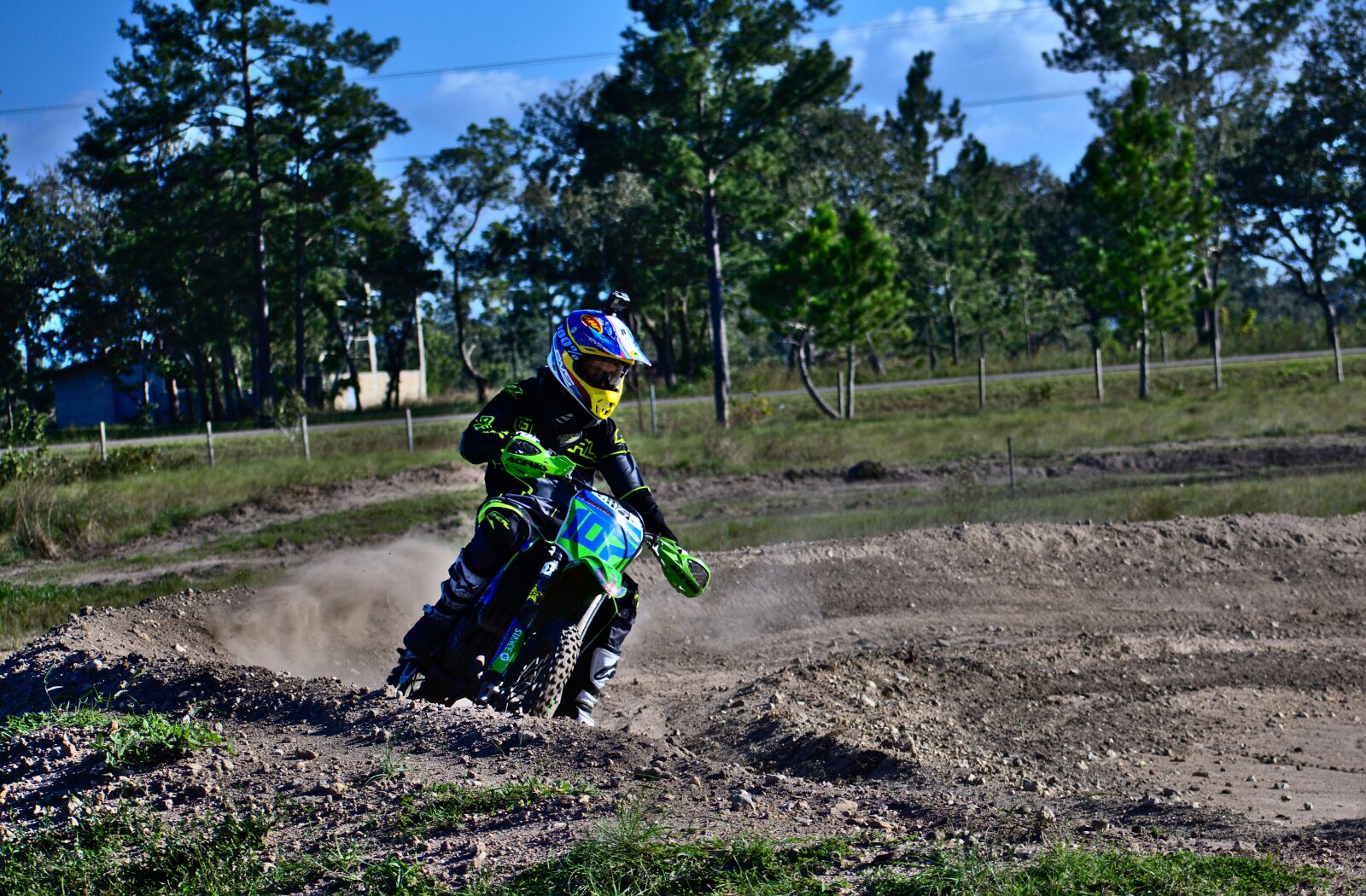 Nikon D7200 sample photo. Rider, kawasaki, dirt bike photography