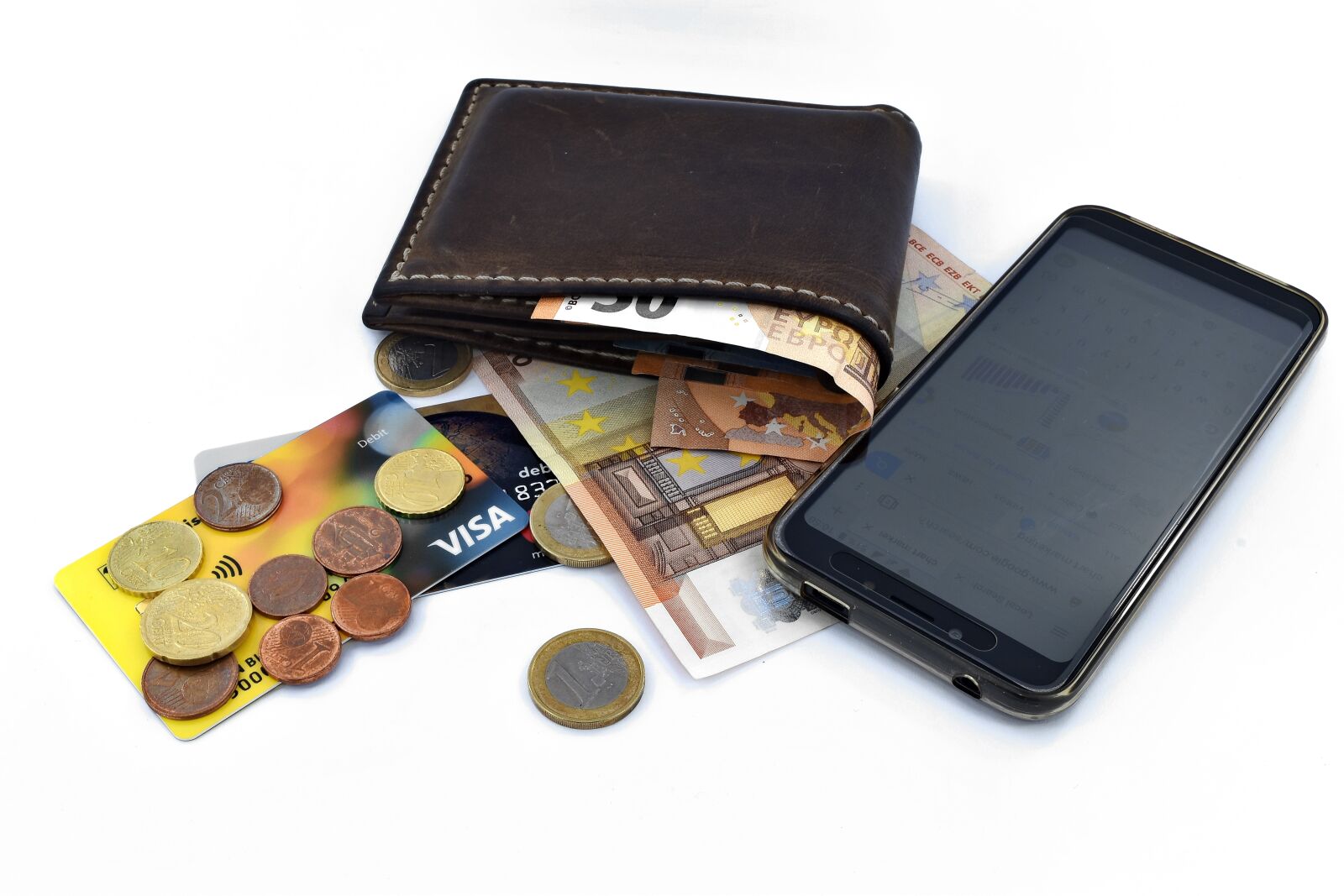 Nikon D5500 sample photo. Card, coins, cost, credit photography