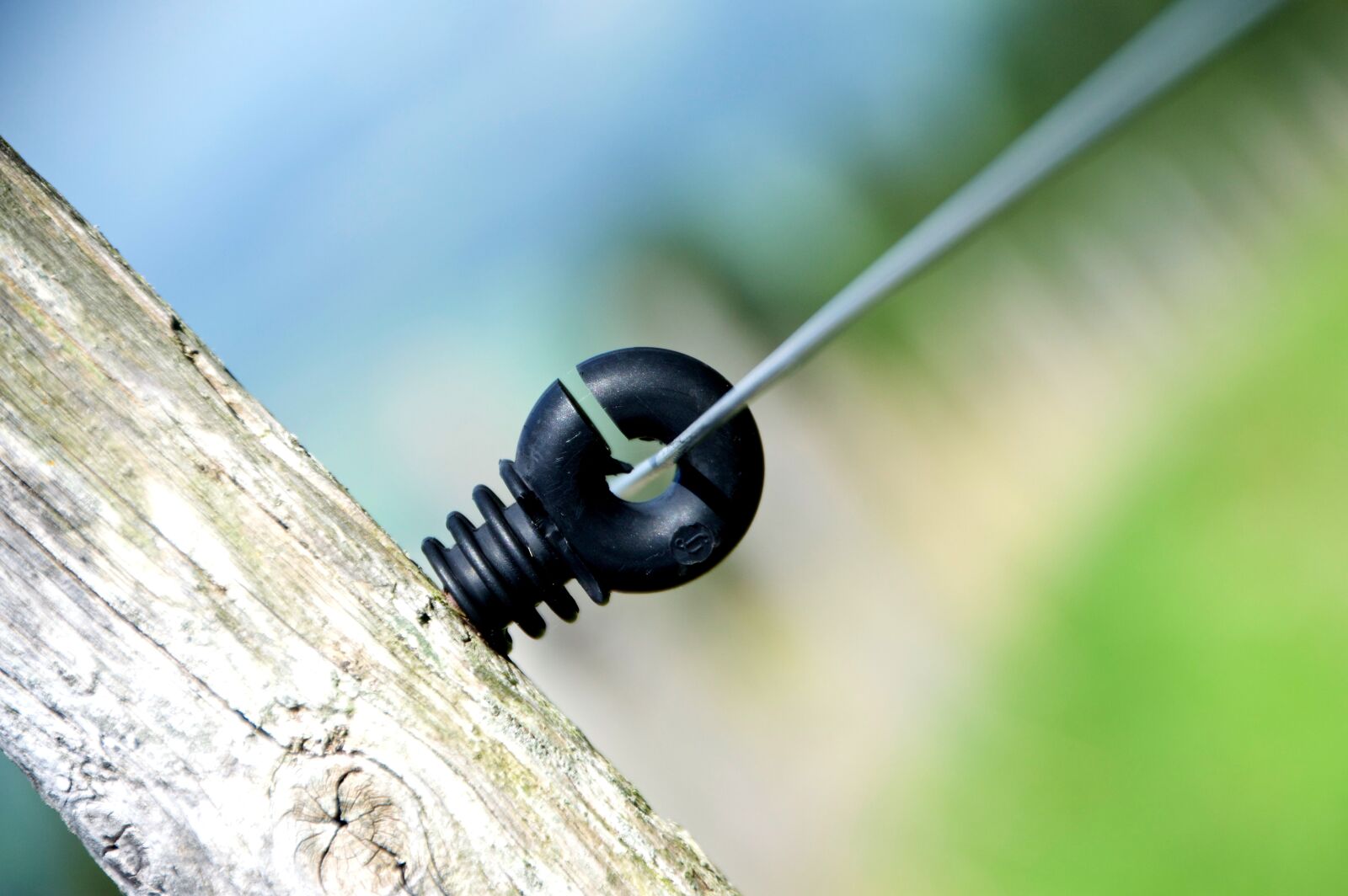 Nikon D3200 sample photo. Insulator, eyelet, pasture fence photography