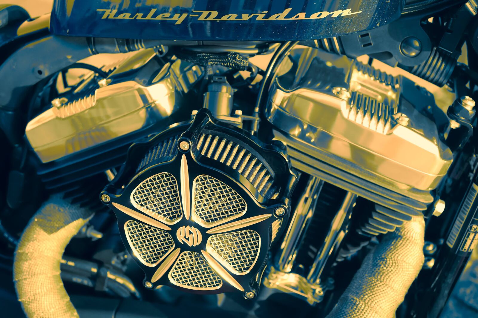 Samsung NX11 sample photo. Harley, motorcycle, sepia photography