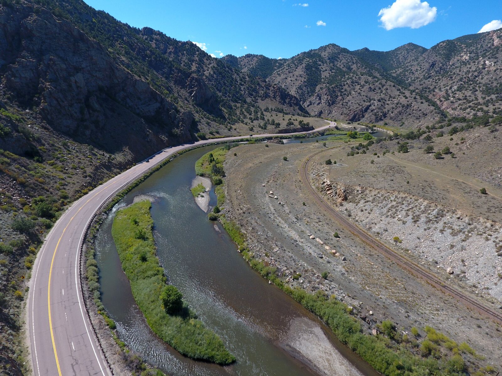 DJI FC330 sample photo. Colorado, drone, mountains, river photography