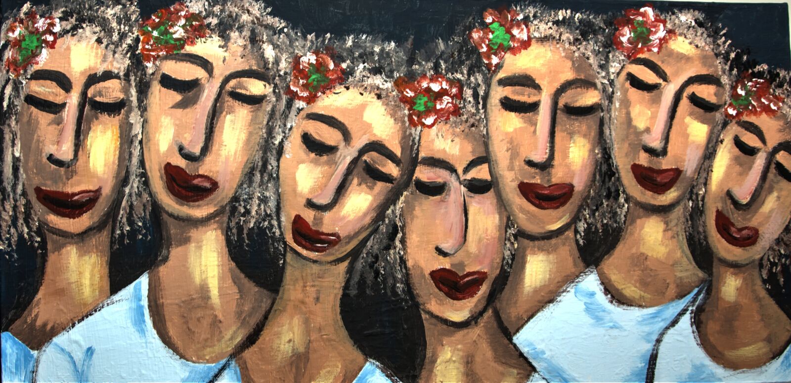 Nikon D5200 sample photo. Painted woman, acrylic paint photography