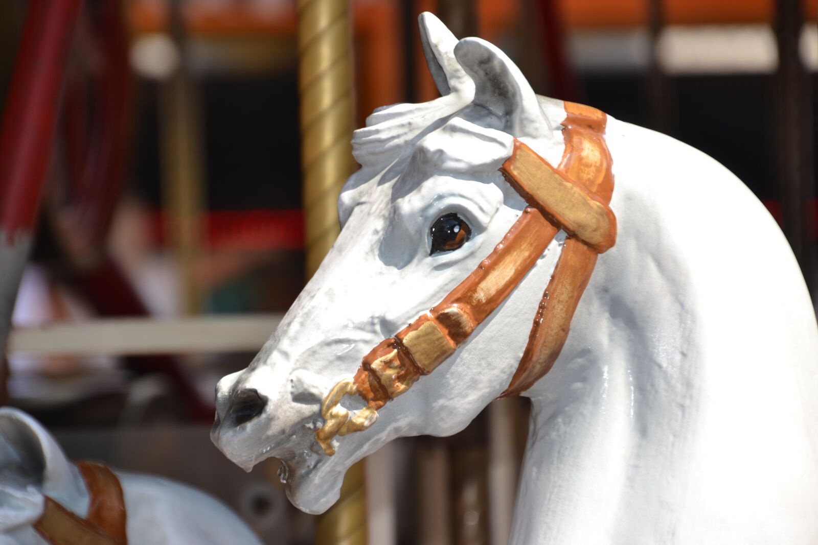 Nikon D3100 sample photo. Carousel, horse, nostalgia photography
