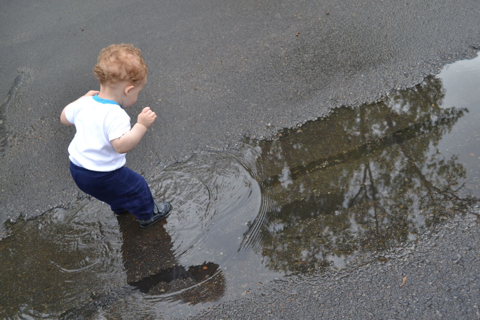 Nikon D3100 sample photo. Puddles, child, kid photography