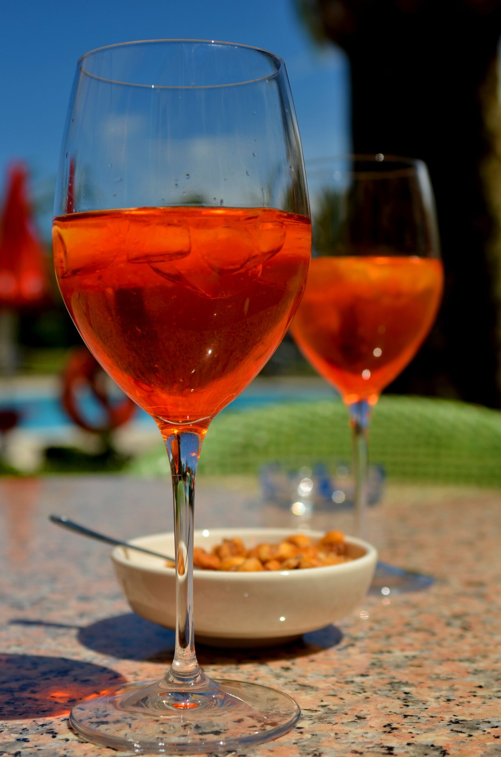 Nikon D7000 sample photo. Aperol, pool, spritz photography