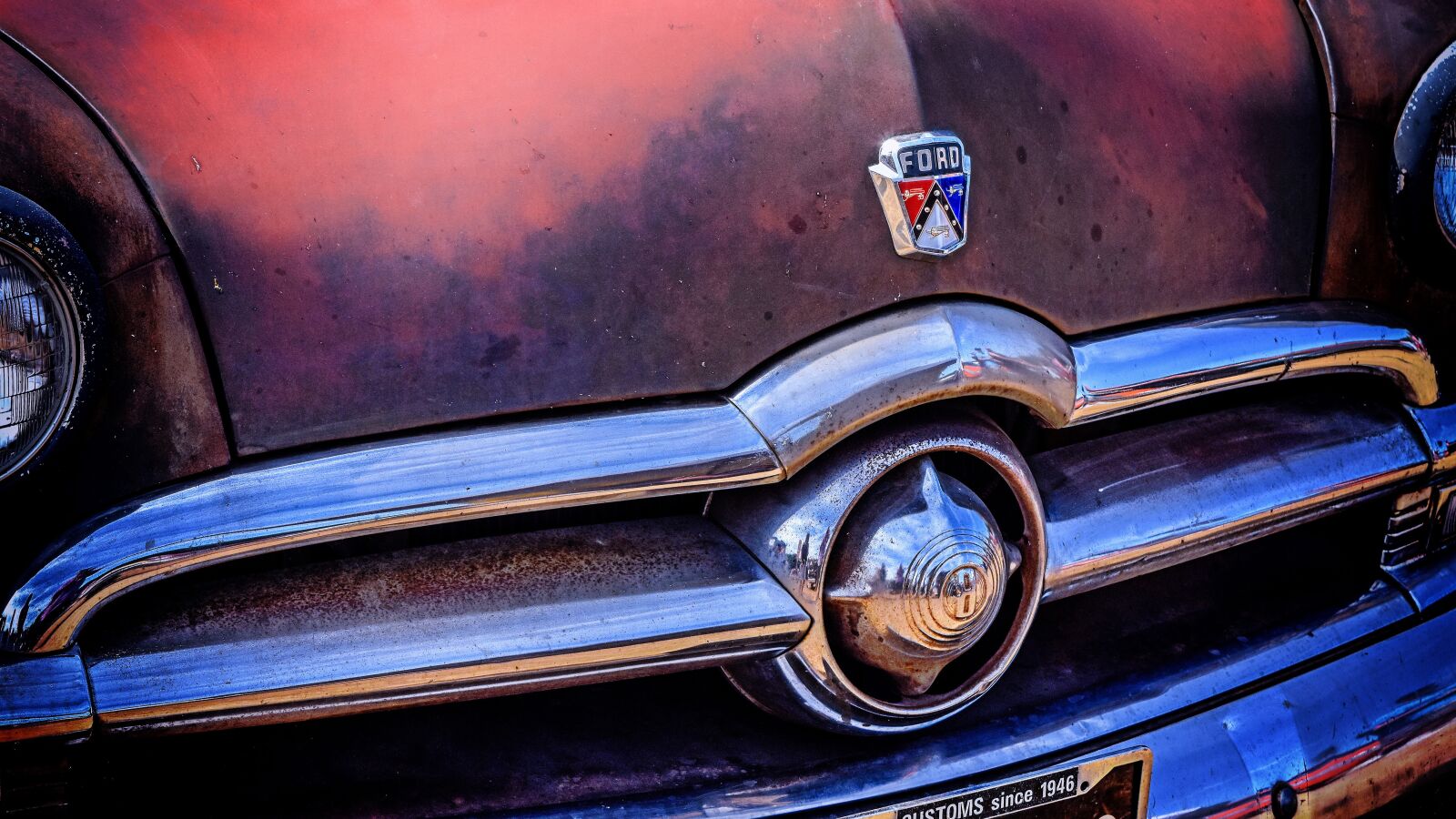 Nikon D7200 sample photo. Ford, grille, car photography