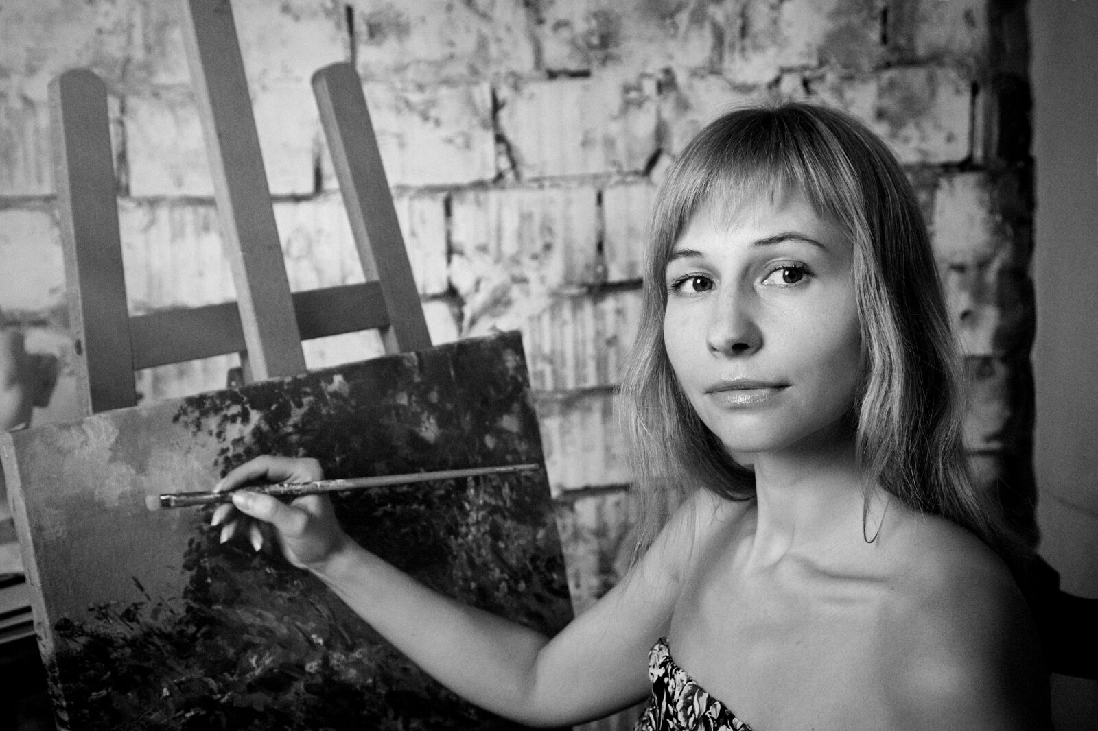 Canon EOS 5D Mark II sample photo. Artist, draws, oil photography