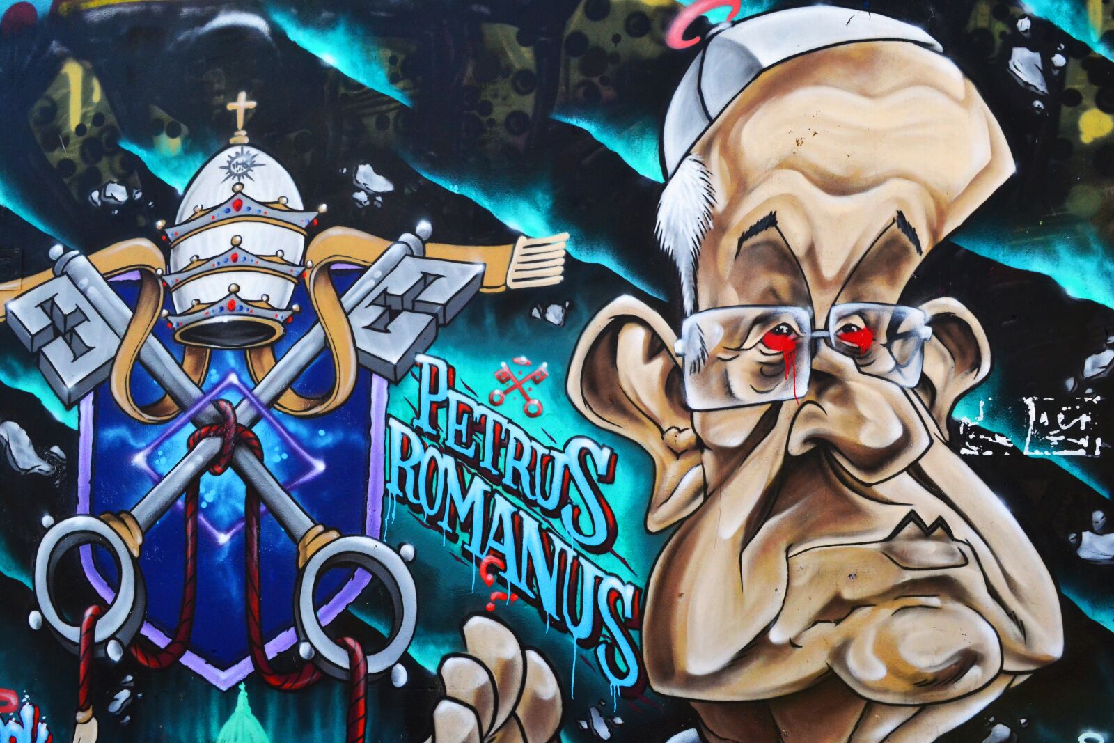 Nikon D3100 sample photo. Graffiti, one, pope photography