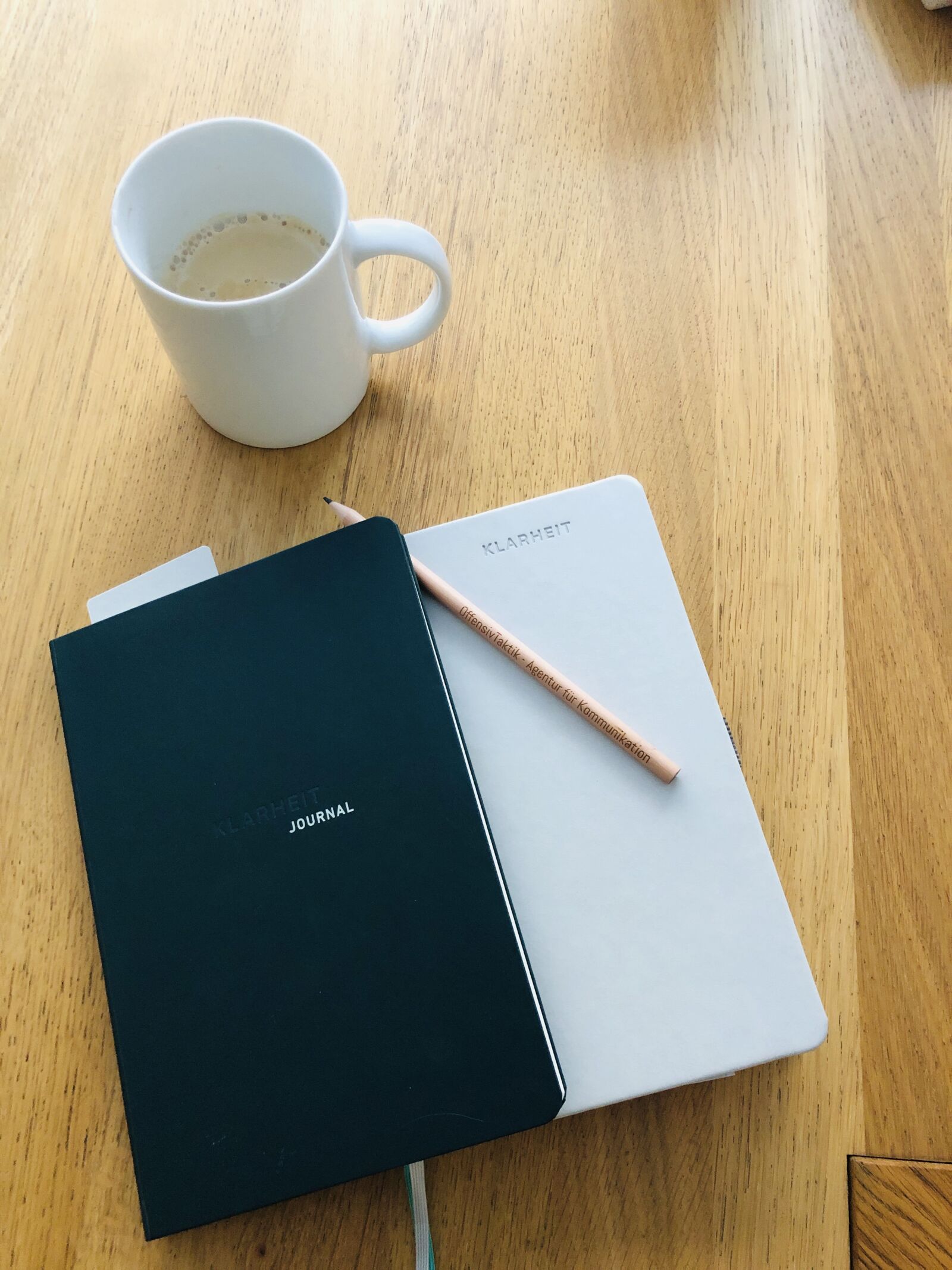 iPhone X back dual camera 4mm f/1.8 sample photo. Journal, notes, coffee photography